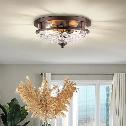 Miniatura 3 de Luces de techo de montaje empotrado, 2 luces de granja cerca del techo, lámpara de techo industrial para cocina, pasillo, dormitorio, sala de estar,