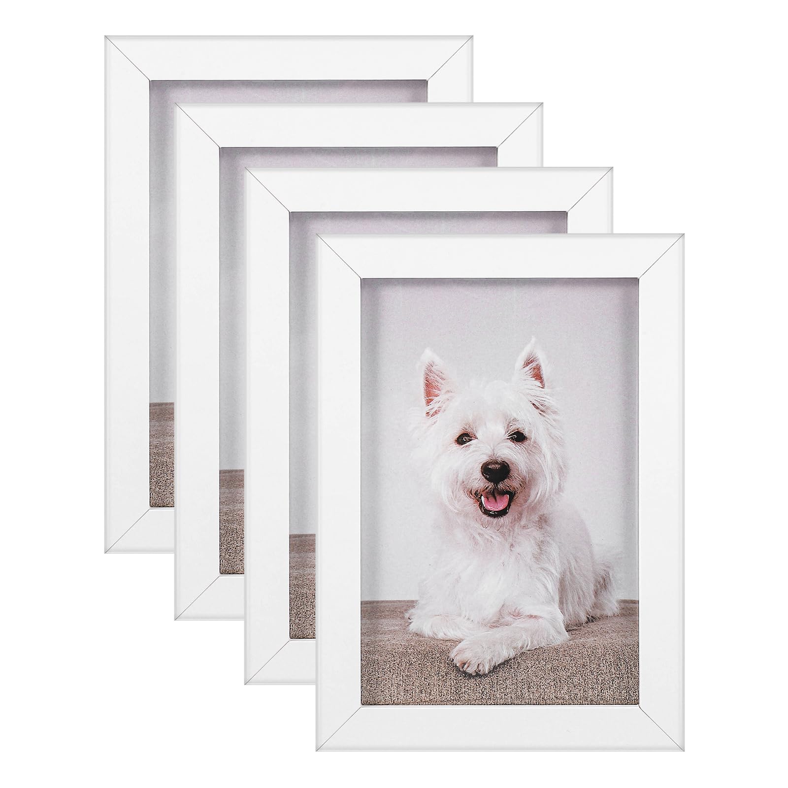 4 Pack Picture Frame, 6x4in Photo Frames Tabletop and Wall Mounting Picture Frames Small Frame with Window for Portrait Photo Landscape