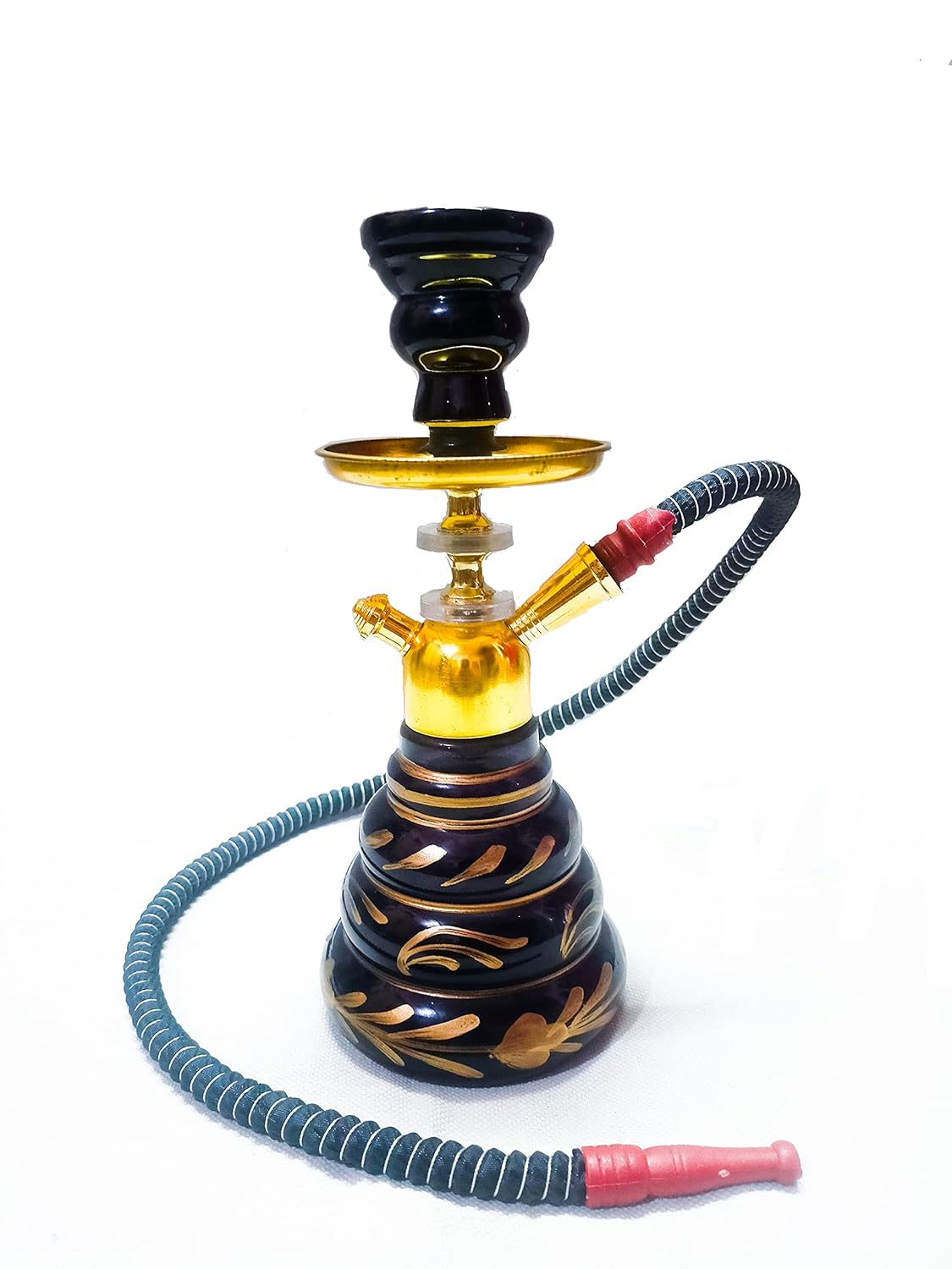 Royal Black Golden Designer Hookah Mini Hookah for Hookah for Home