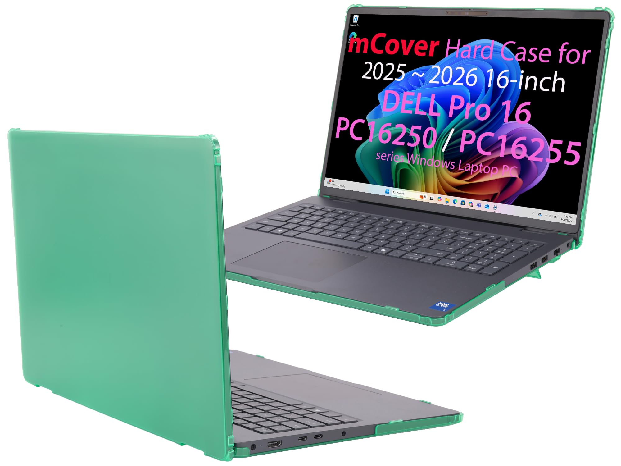 Protector Dell Pro 16 PC16250 mCover funda verde rígida antipolvo laptop Windows de 16 pulgadas 8