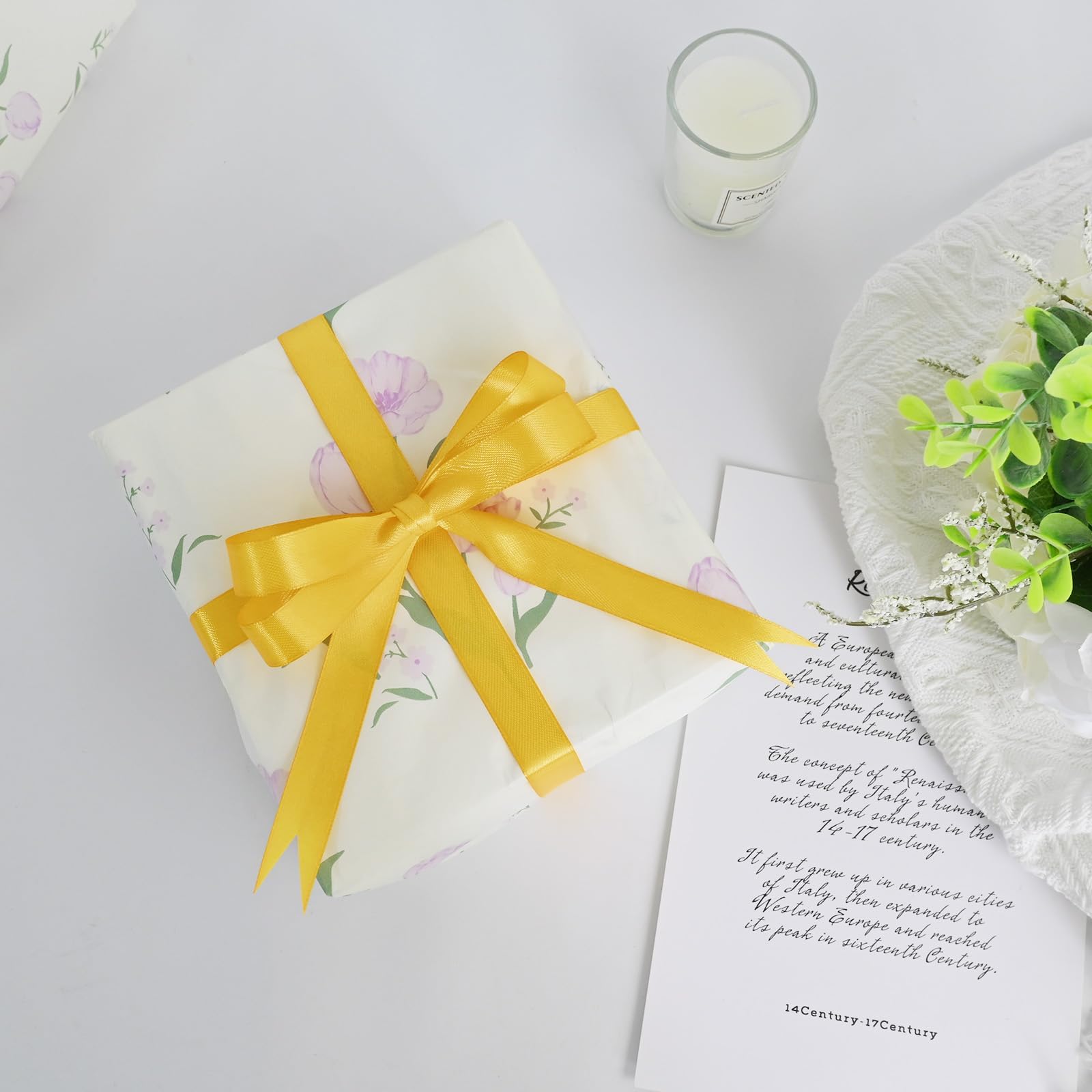 Snapklik.com : Double Face Yellow Satin Ribbon 5/8 Inch X 50 Yards ...