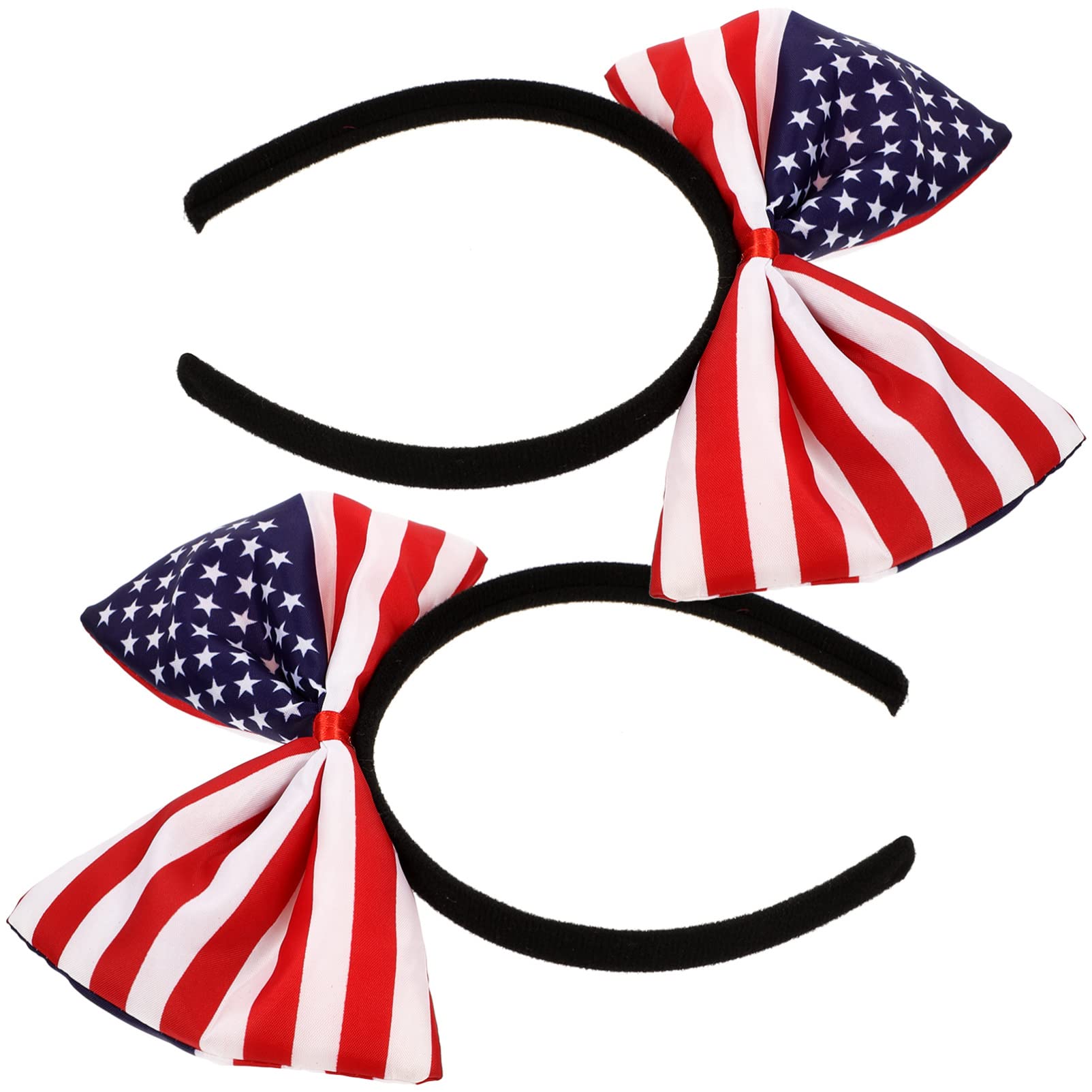 Didiseaon 2pcs American Flag Headband Usa Headband Cosplay Costume Makeup Headbands Veterans Day Headband Election Day Decorations Memorial Day Headband 4th of July Hair Decoration Tassel
