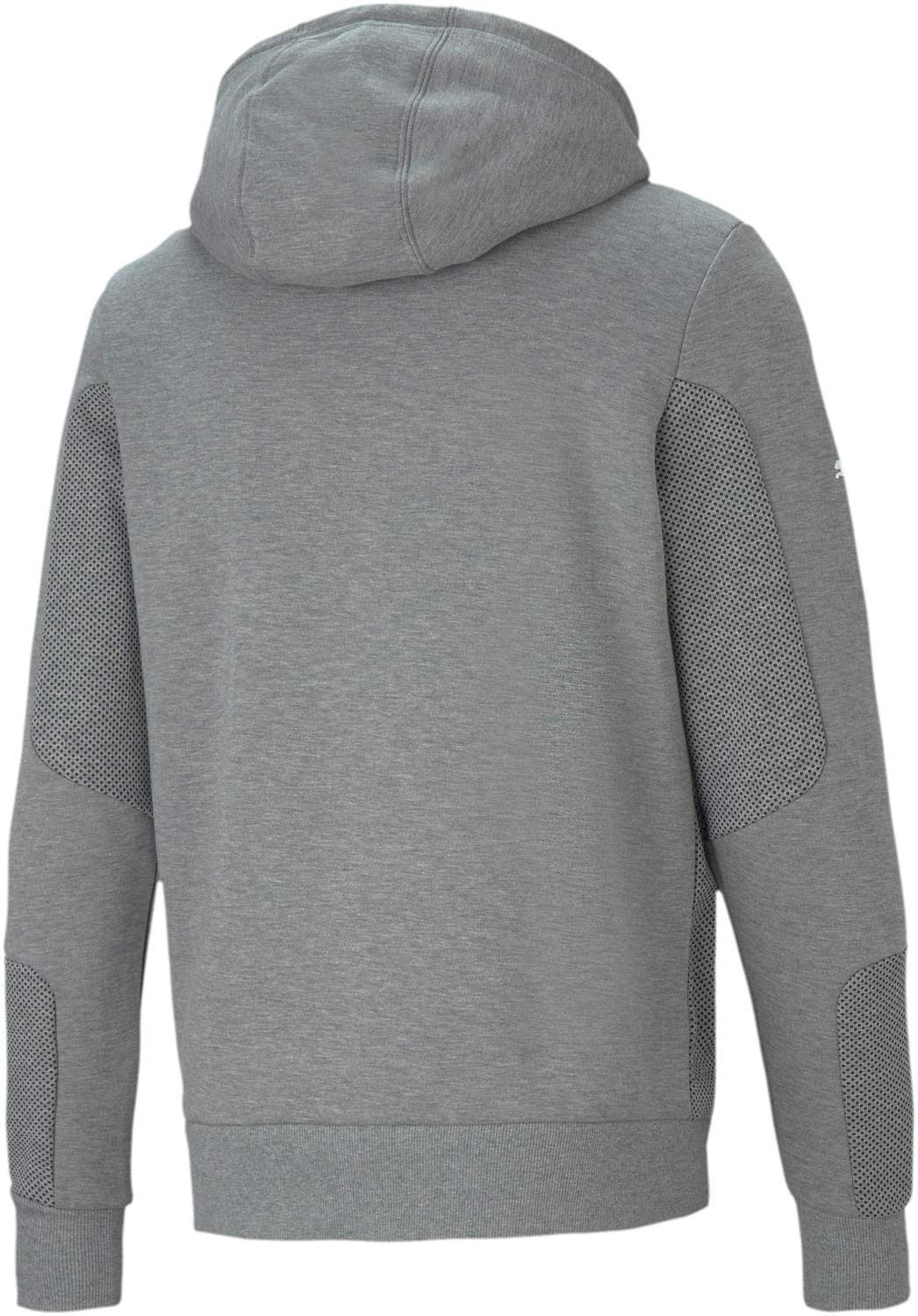 PUMA - Mens BMW MMS Hooded Sweat Jacket, Size: X-Small, Color: Medium Gray Heather