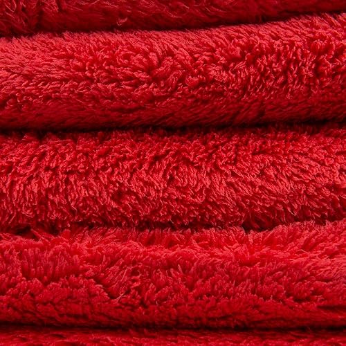 Miniatura 5 de Chemical Guys Happy Ending - Toalla de microfibra sin bordes, ultra felpa, color rojo