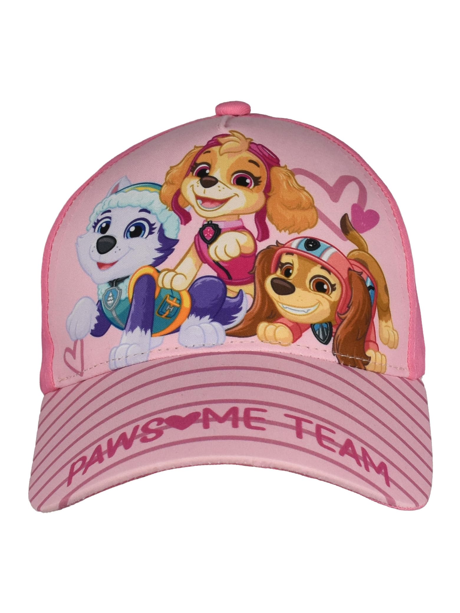 Paw Patrol Kappe für Mädchen - Pawsome Team Kinder Cap Basecap Baseballkappe verstellbar Rosa
