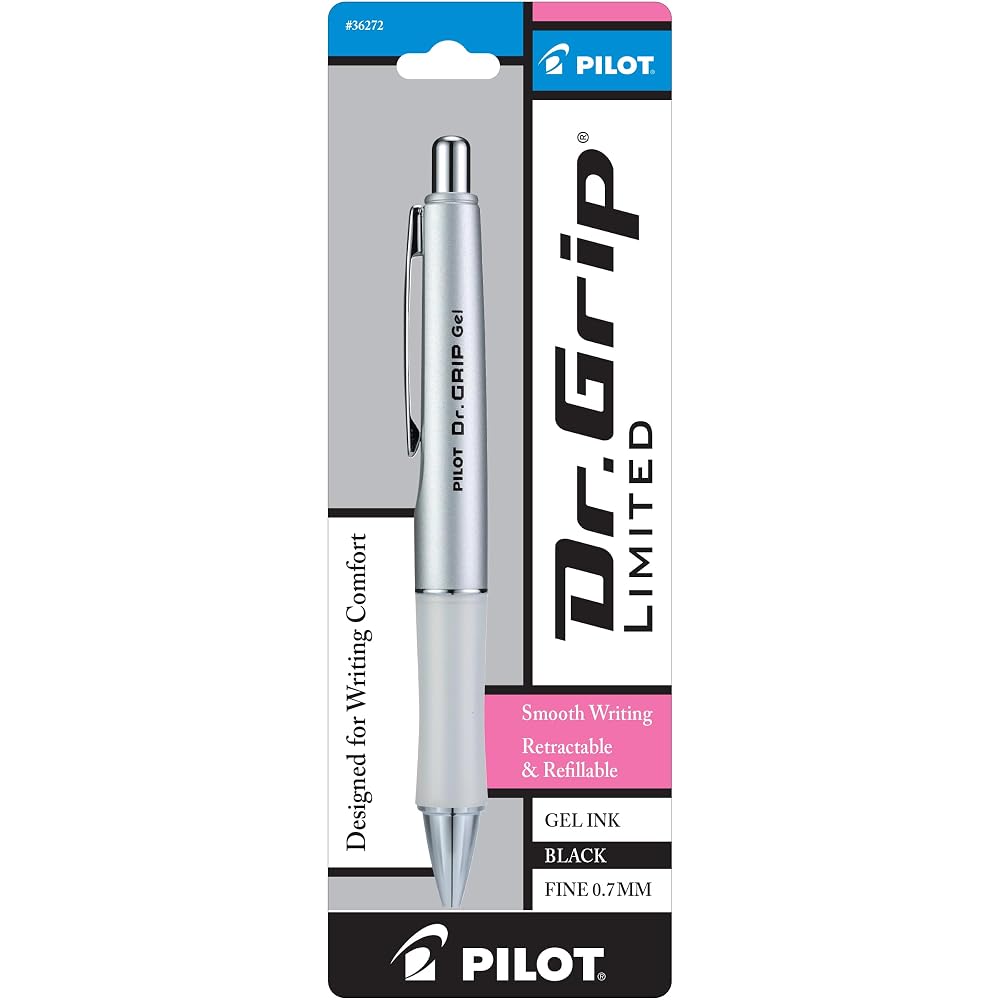 PILOT Dr. Grip Limited Gel Pen, Black Ink, Single Pen