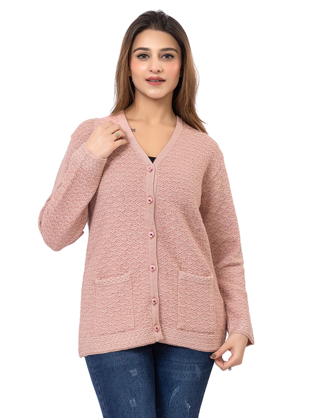 twenty me Winter Wear Casual Full Sleeve with Front Pockets Women's Cardigans (2010)-picture-3