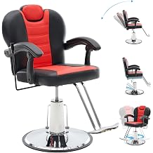 Tatub 90- 135 Reclining Barber Chair, Salon Chair for Hair Stylist