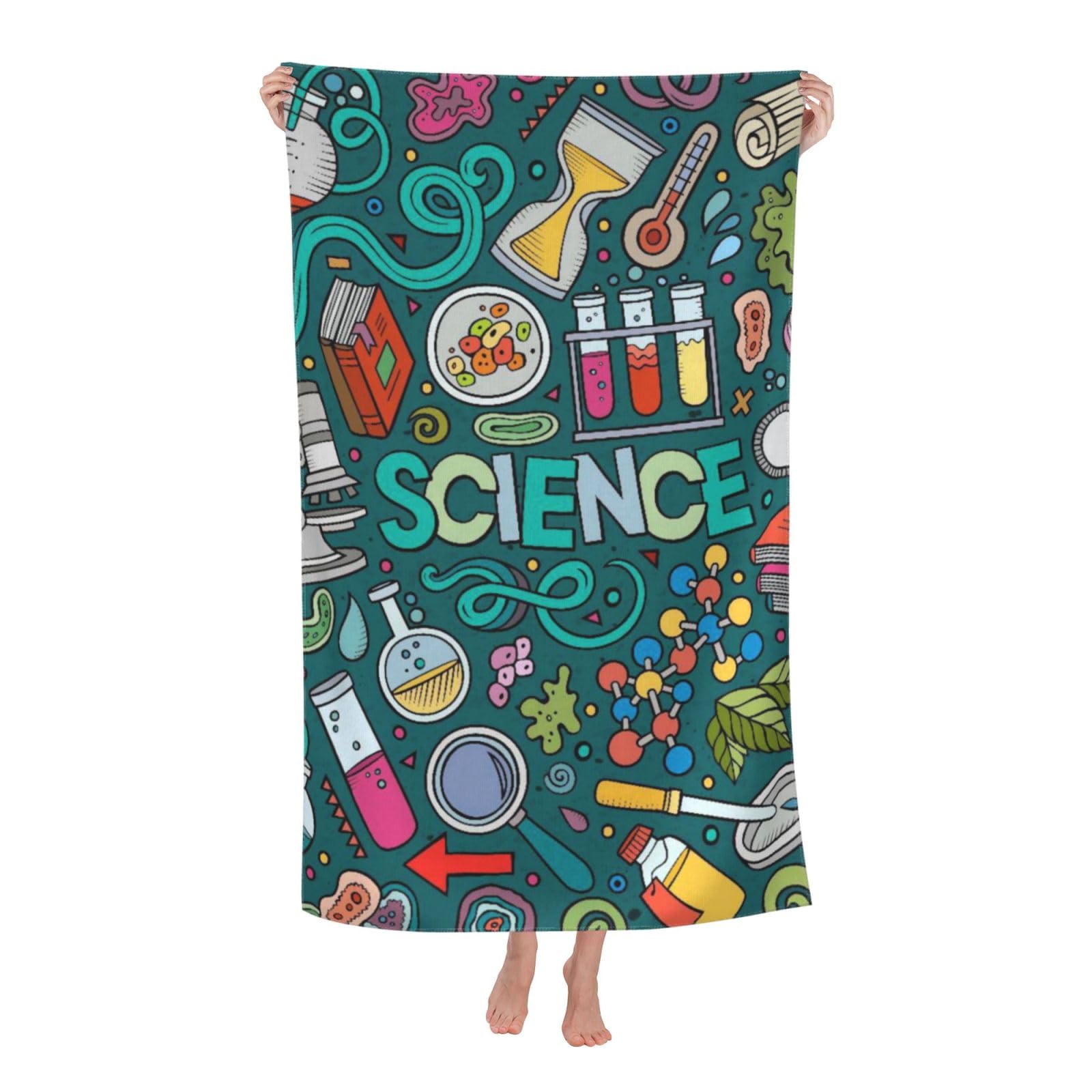 LSRCPD Beach Towel PhysicsScience Microfiber Beach Towels Blanket Oversized Tropical Big Extra Large XL Pool Towels Quick Dry Sandproof for Women Girls Kids