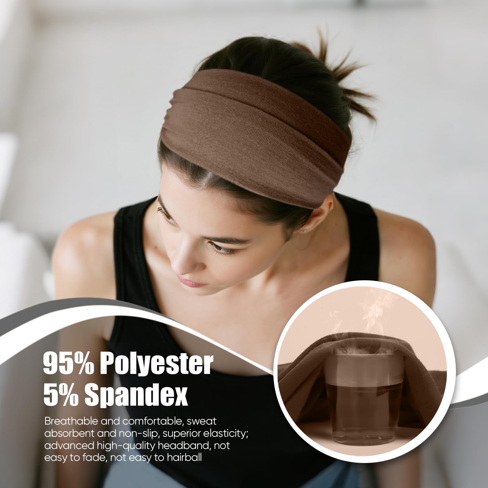 Amazon.com : HSEM Headbands for Women, Non Silp Wide Hair 