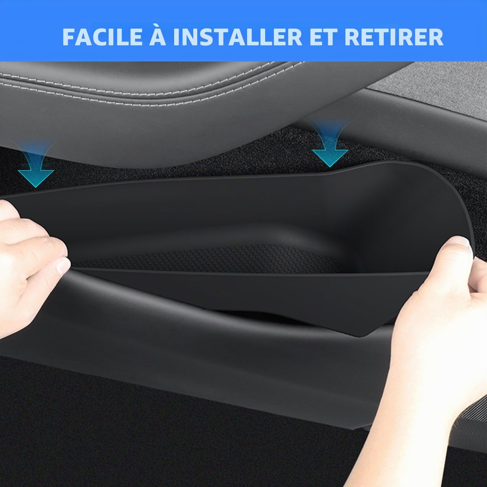 Boîte de Rangement pour Poche Latérale de Porte pour Tesla 2025 Model Y Juniper, étanche Avec Poches Latérales Avant et Arrière, Plateau de Rangement de Porte pour Model Y Juniper Accessoires
