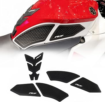 YZF R7 Tank Pads Anti-UV Non-slip Side Fuel Tank Pad Stickers for YAMAHA YZF R7 2026 High-Strength Adhesive Gas Tank Protector Knee Grip Decals Black Rubber 5-Piece Set