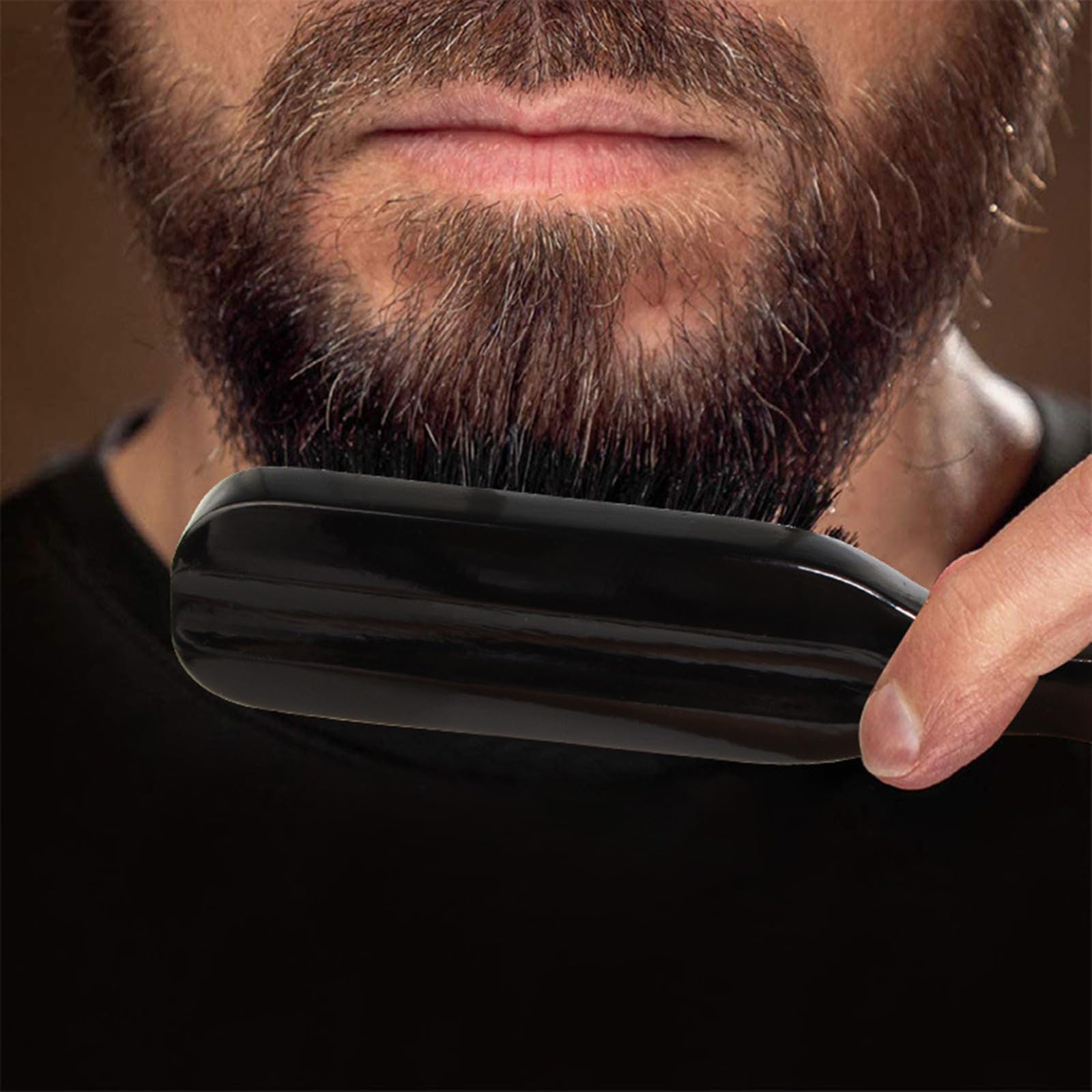 TIEGUANJIA Professional Beard Grooming Brush, Natural Hair Boar Bristles Fade Brush for Men's Facial Shave and Styling - Image 4