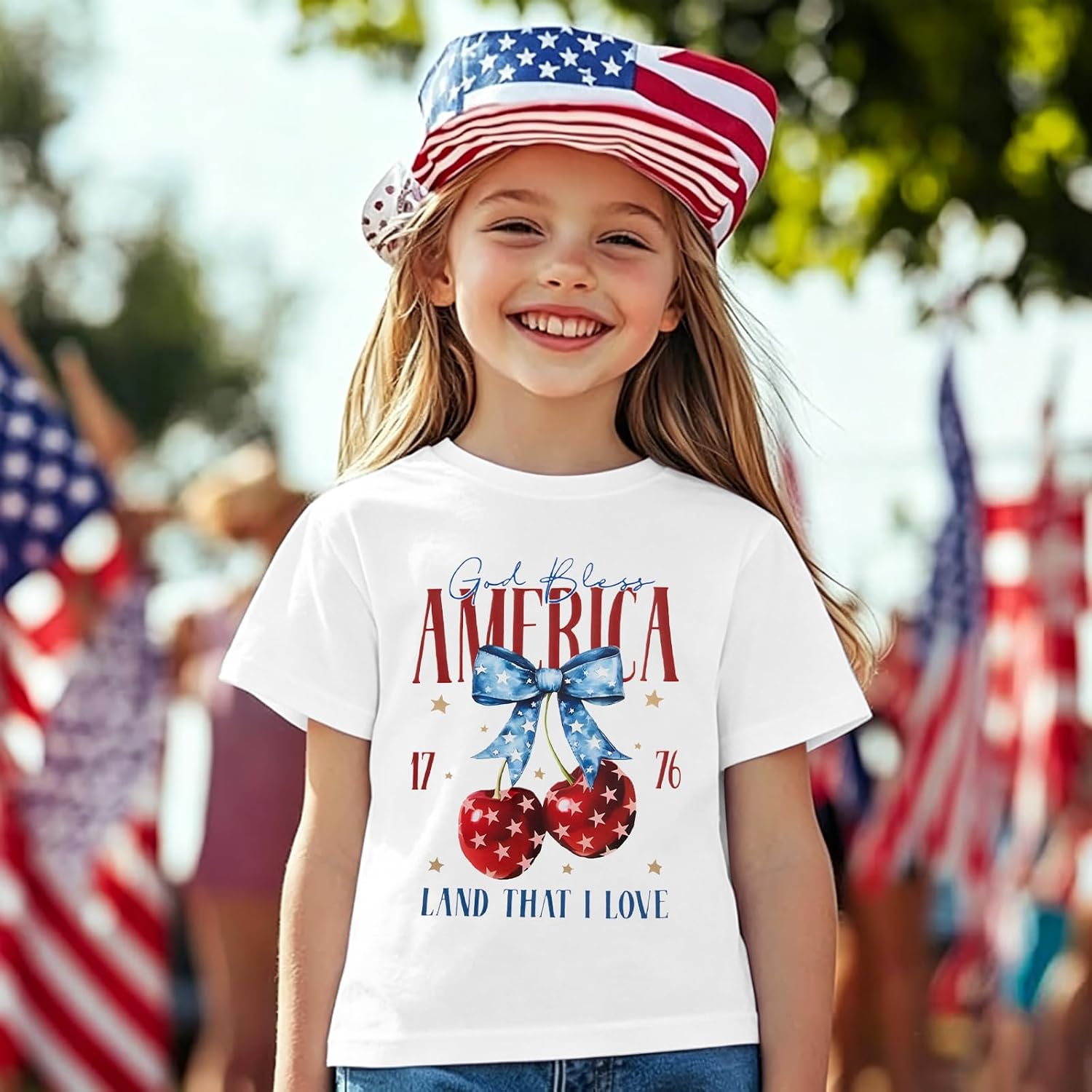 4th of July Shirt Toddler American Flag T-Shirts for Kids Patriotic Tee Boys Girls Patriotic Independence Day Top 2-8T