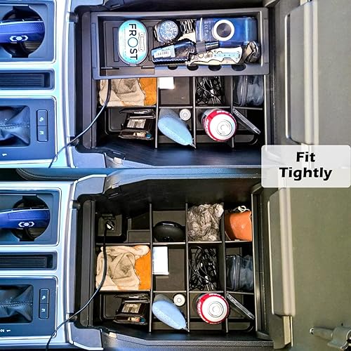 Miniatura 2 de EDBETOS Organizador de consola central, divisores de inserción compatibles con accesorios Ford F150 2015 2016-2019 2020 F-150 reposabrazos