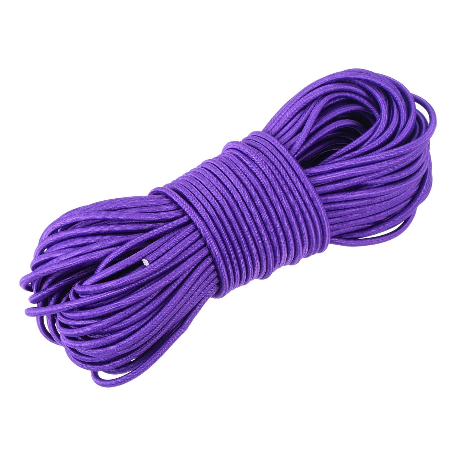 Corde élastique violette 3mm de 30m en polyester lourd pour mât de tente et kayak