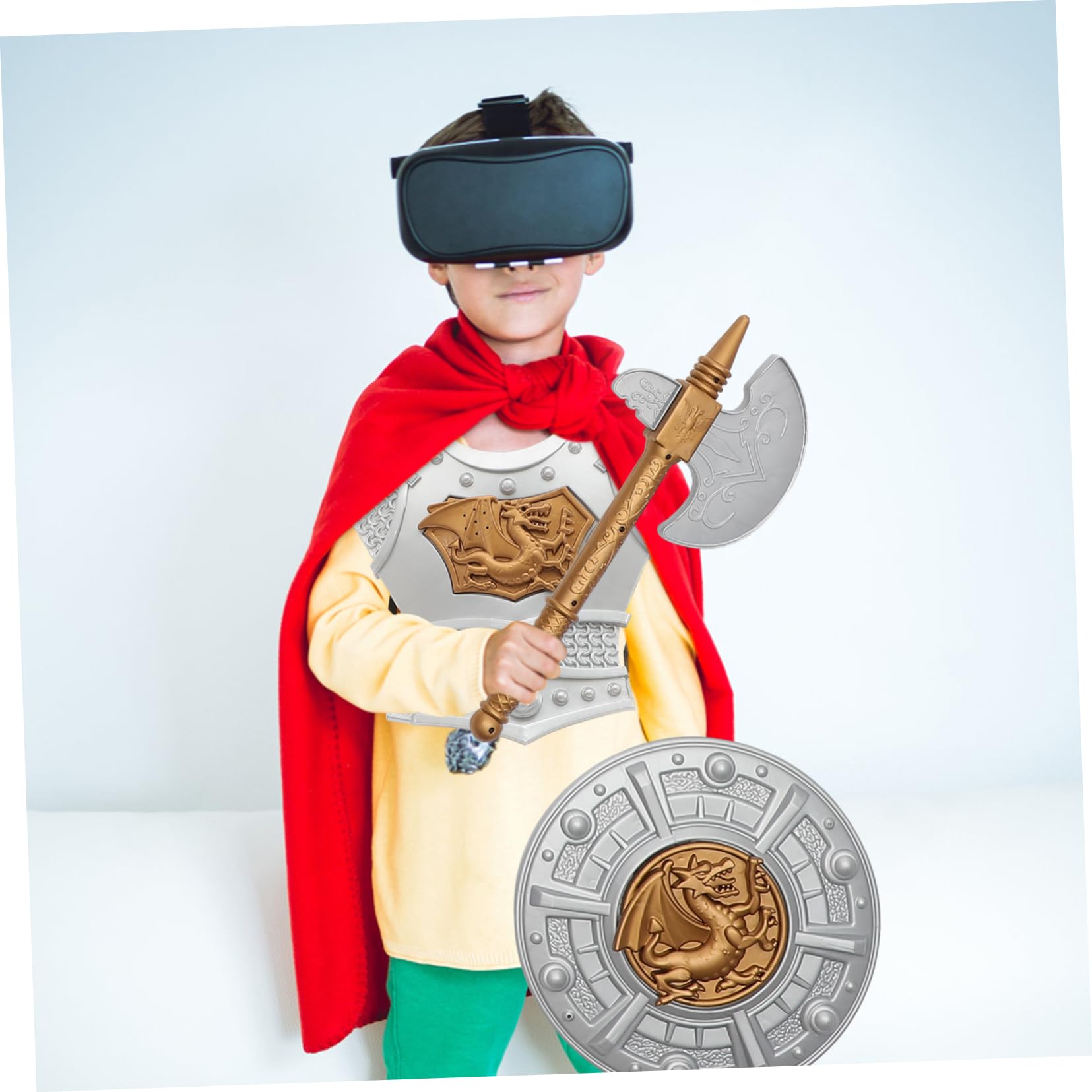 jojofuny 1 Set Ritteranzug Für Jungen Römisches Kostüm Kinderanzüge Für Jungen Ritter-Cosplay-Kostüm Reiterkleidung Ritterrüstung Ritterkostüm Für Cosplay Partykostüm