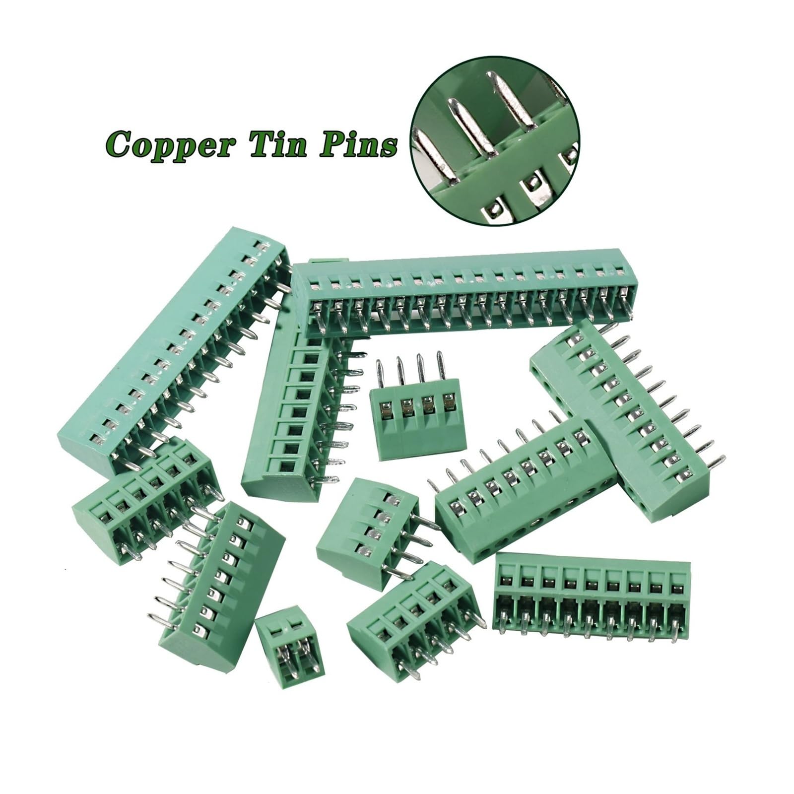 2,54 mm Schraubklemmen-Anschluss-Set für Kabel 2P 3P 4P 5P 6P 7P 8P 9P 10P 12P 14P 16P