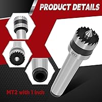 Vista 3 de Centro de impulsión de torno de madera de espolón MT2 con centro de transmisión de torno de madera de 1 pulgada