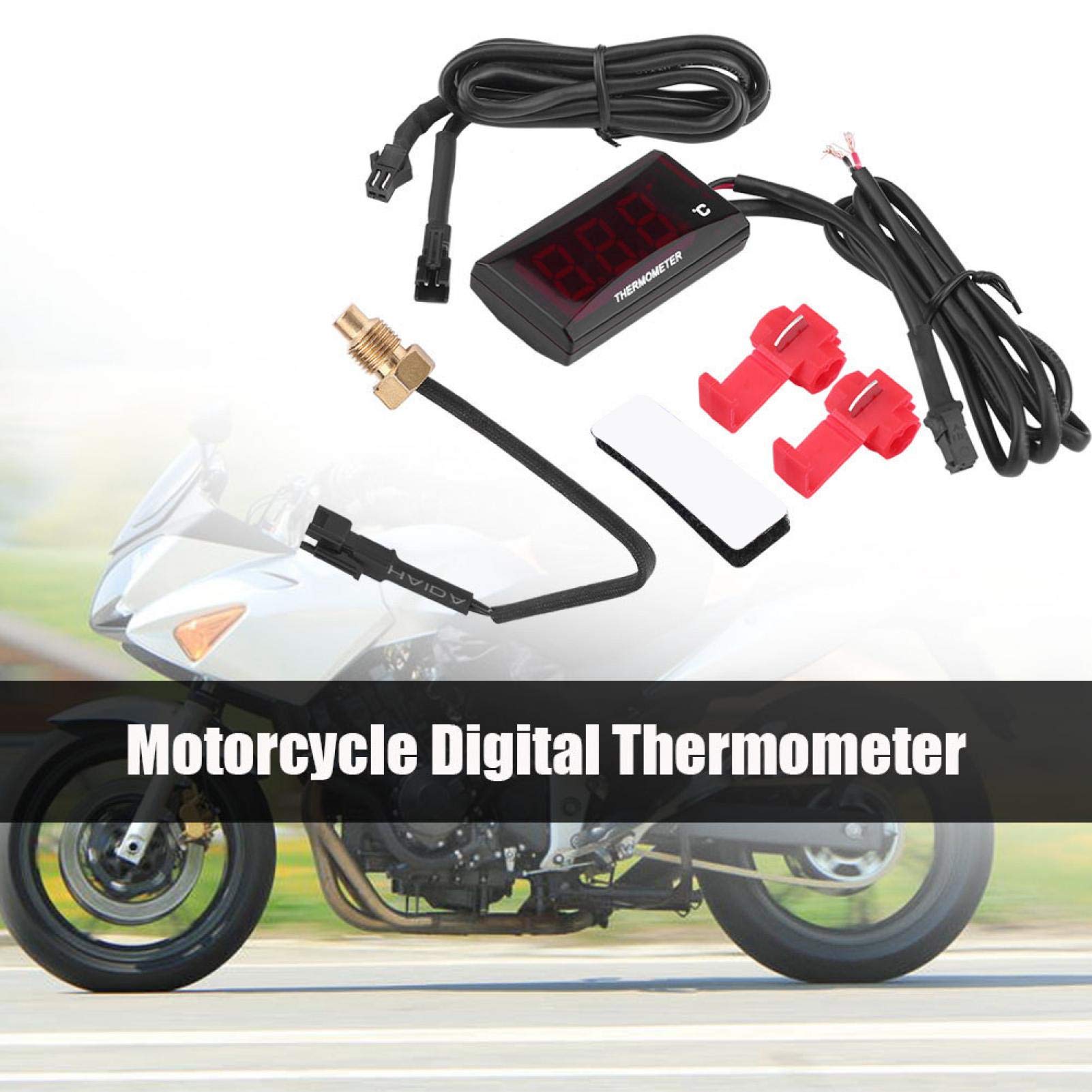 EBTOOLS pour compteur de température tto pour compteur de temperature koso pour gauge temperature motocross Thermomètre de moto jauge de compteur numérique de température d'eau de thermomètre de moto