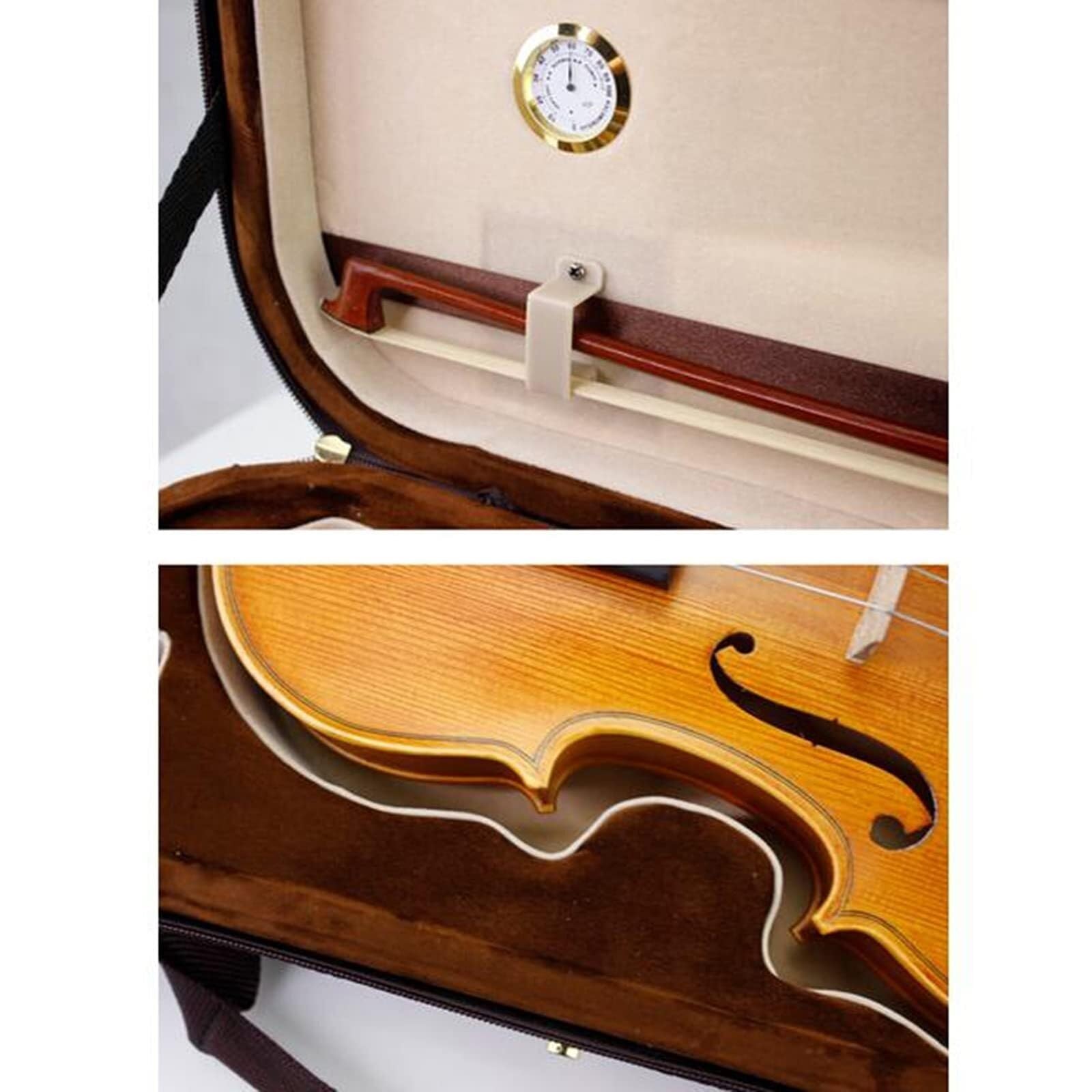 Geigenkoffer Violine Case 3/4 Professionelle Oblong Koffer Geige Koffer Mit Hygrometer Stabil Leicht Violinenkoffer Violine Reisekoffer Geigenzubehör