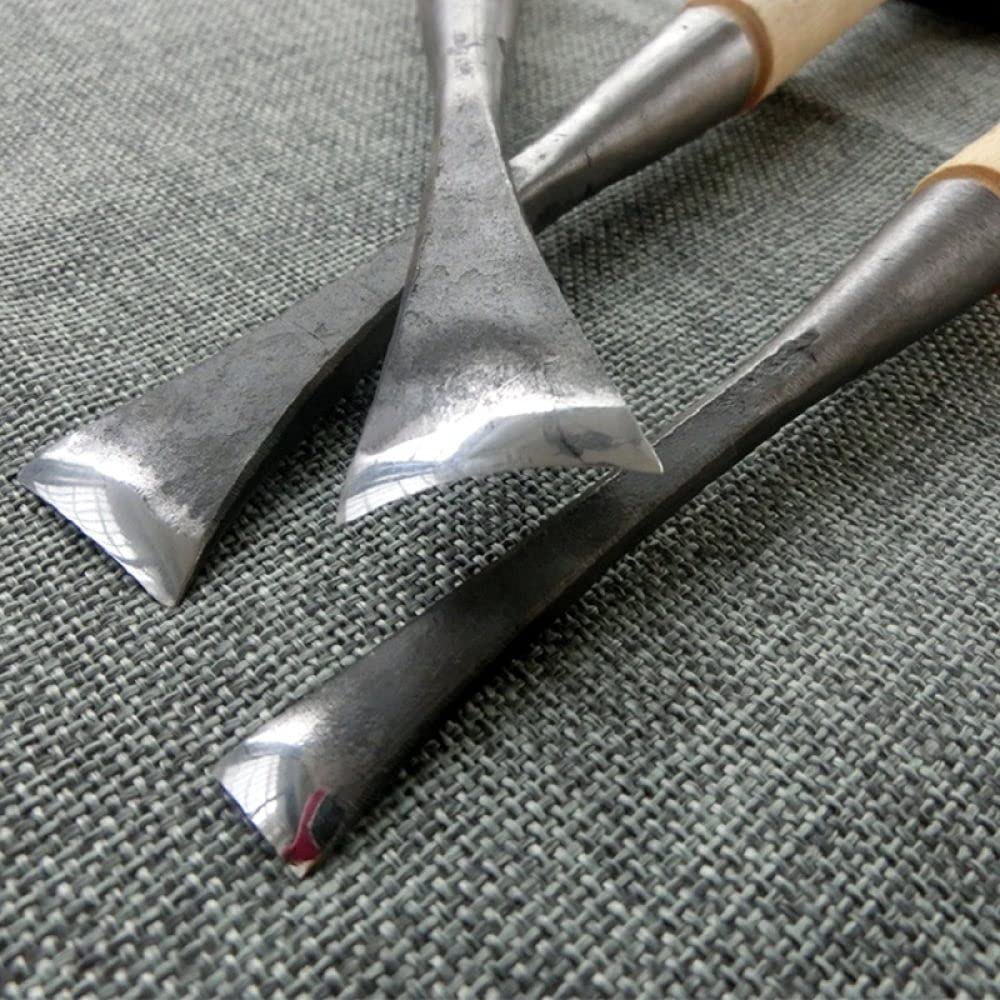 cerchio lavorazione del legno Coltello da intaglio scavare un buco Cucchiaio coltello scalpello 0,3-5 cm Coltelli da intaglio a mano in legno, 3,30 mm 7 pezzi, 240 mm