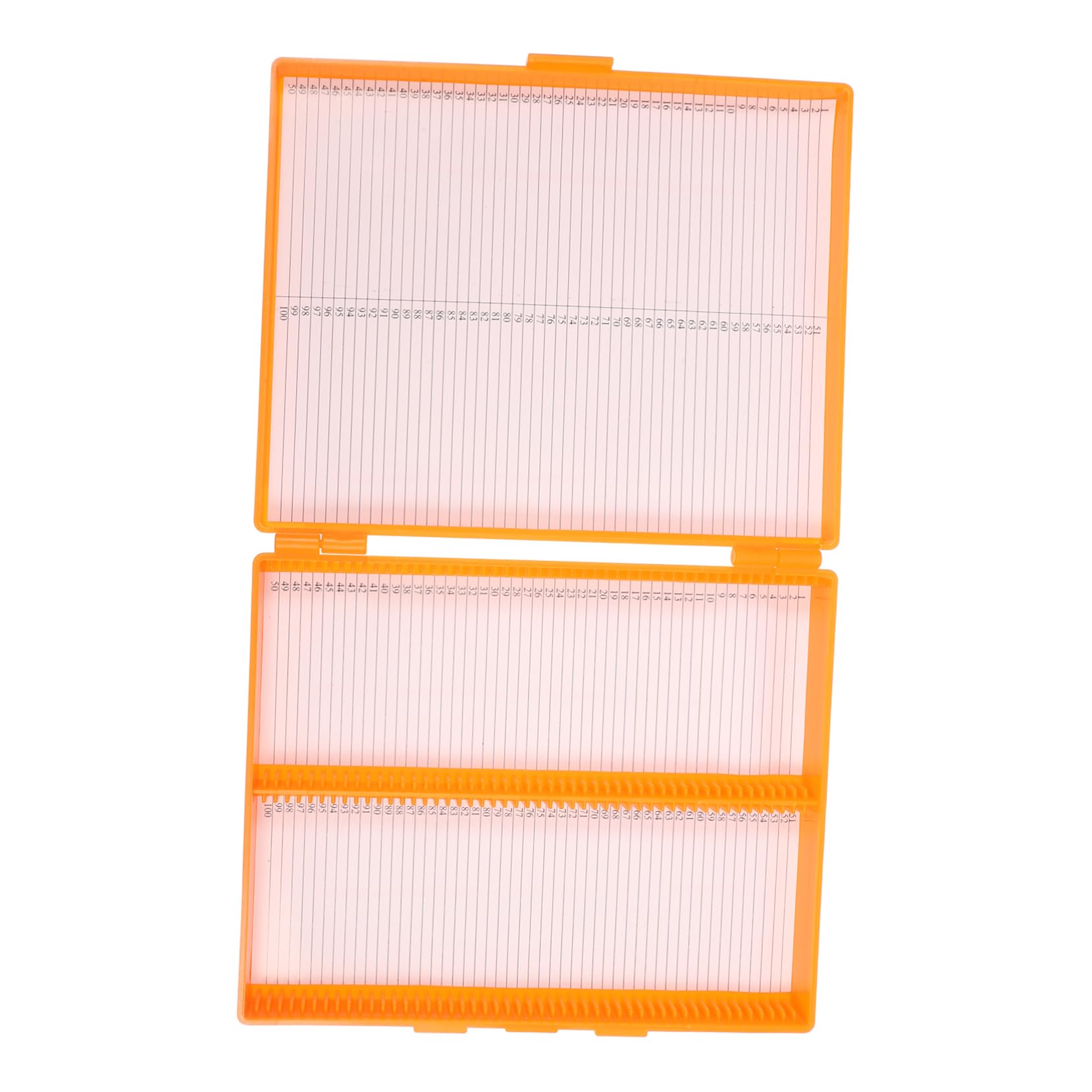 MUCKLILY 100 Slide Capacity Microscope Slide Boxes Plastic Storage Organizer Box Cover