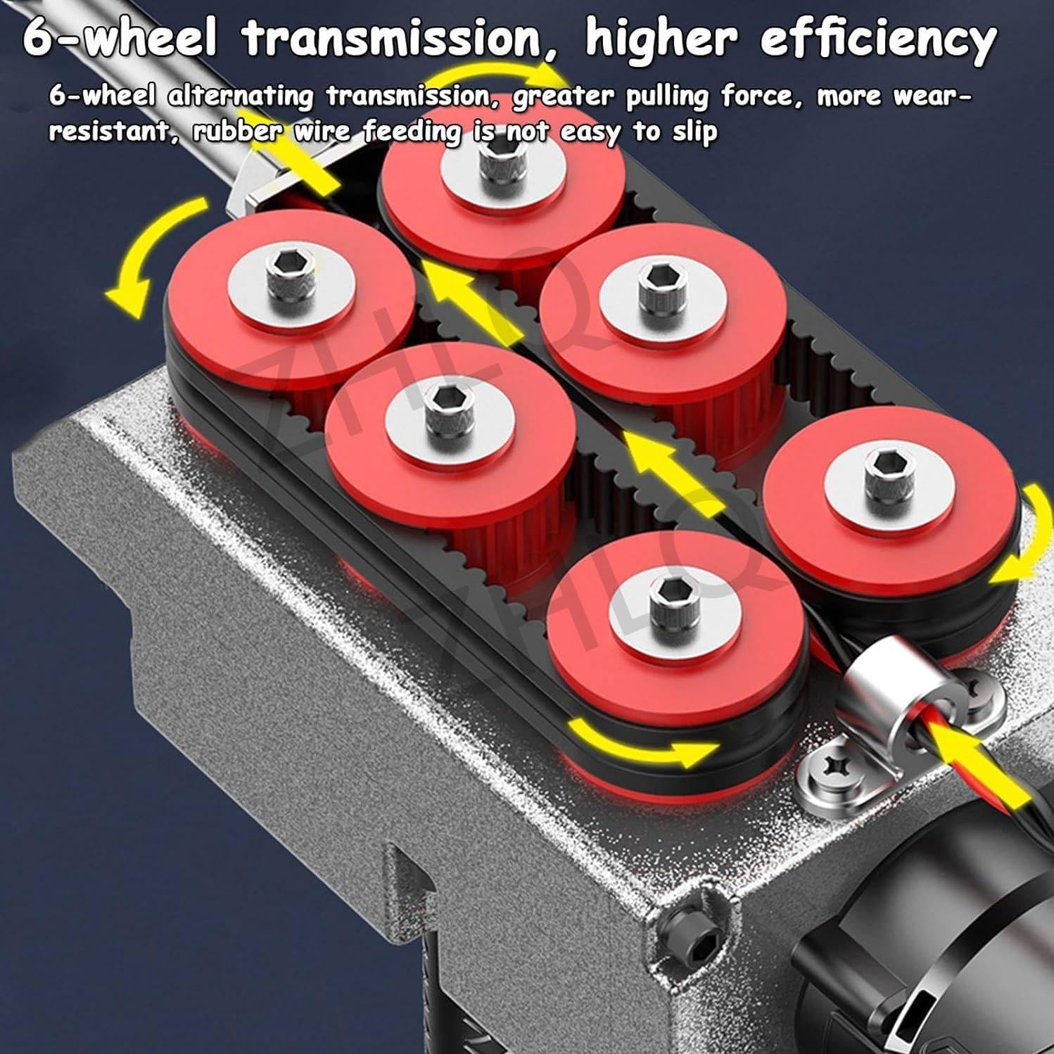 Máquina Roscadora Inalámbrica, Máquina Roscadora Eléctrica De Litio Sin Escobillas, Máquina De Cableado De Pared para Electricistas, Máquina Roscadora De Pared para Electricistas,15m-37500m*2