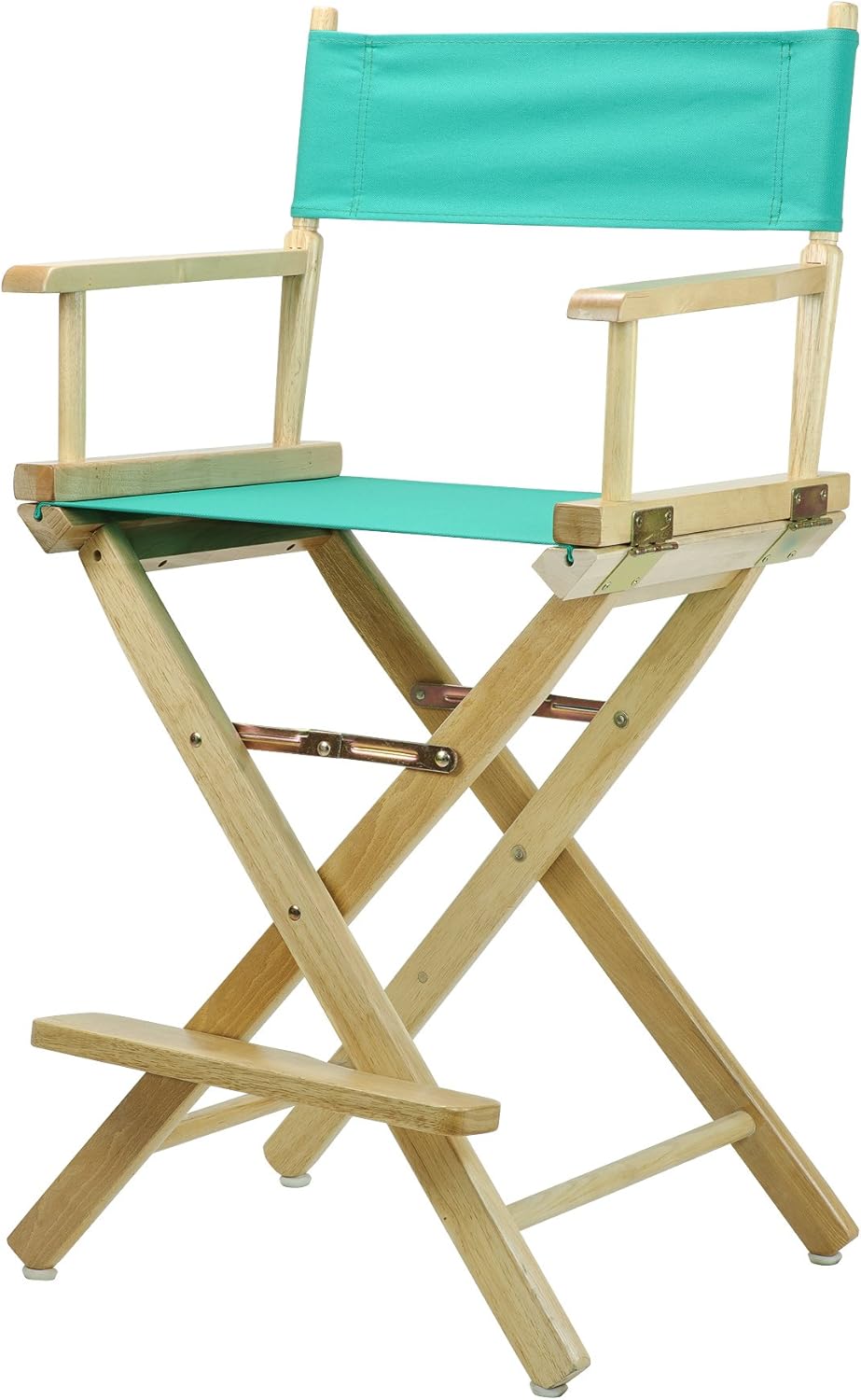 Casual Home 24" Director's Chair Natural Frame with Teal Canvas, Counter Height