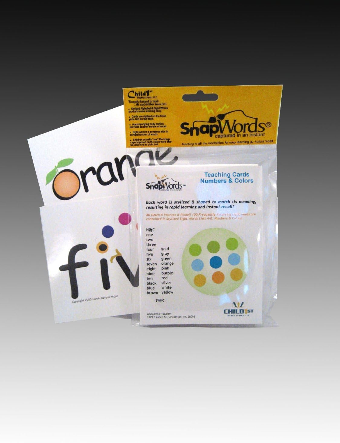 SnapWords Numbers & Colors Teaching Cards