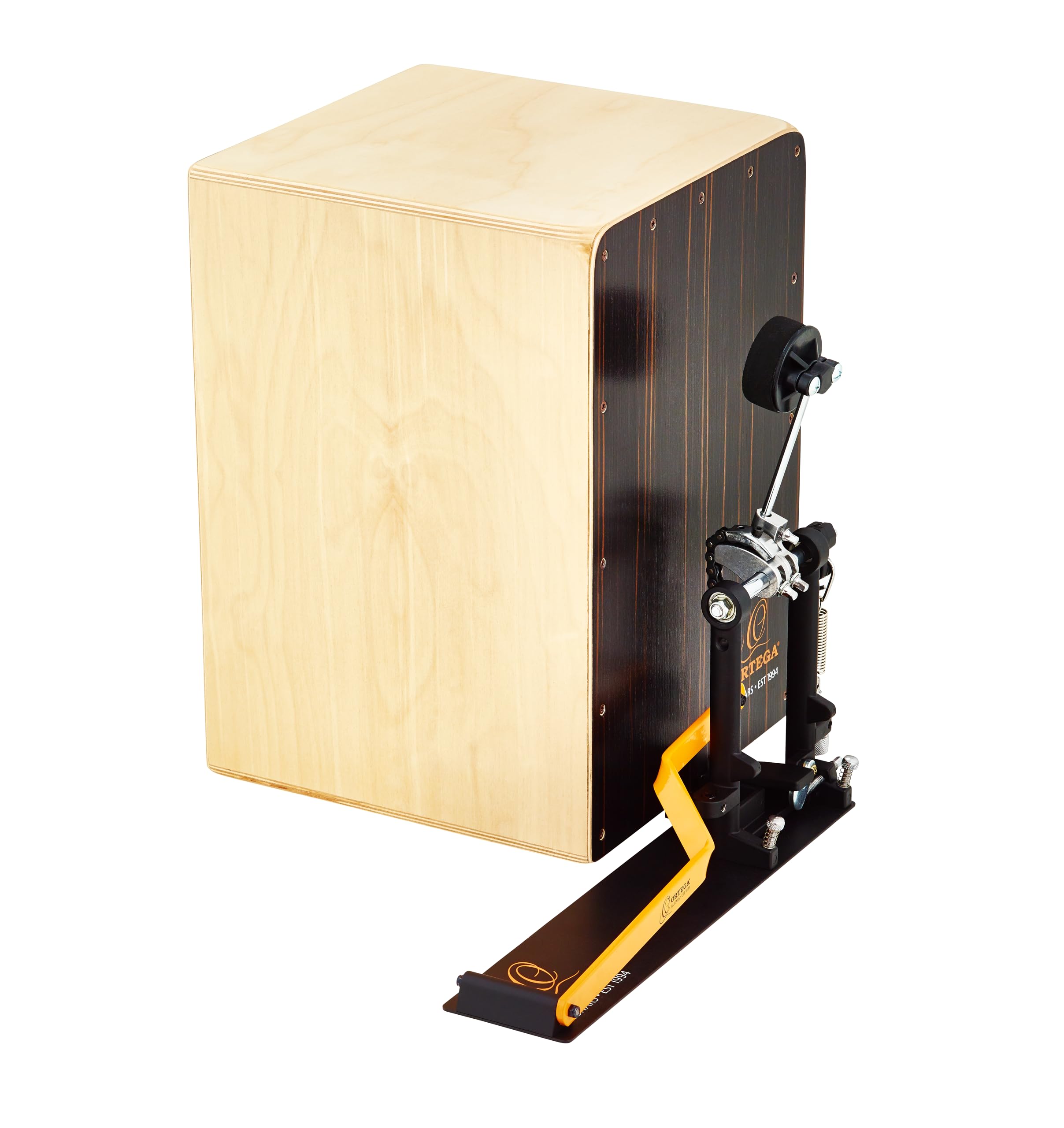 Ortega Guitars Stomp Box Cajon Bundle - Piede Destro - Con cajon e Pedale - Strumento musicale - Legno Ammara e Betulla Baltica (OSTBCJ-BU)