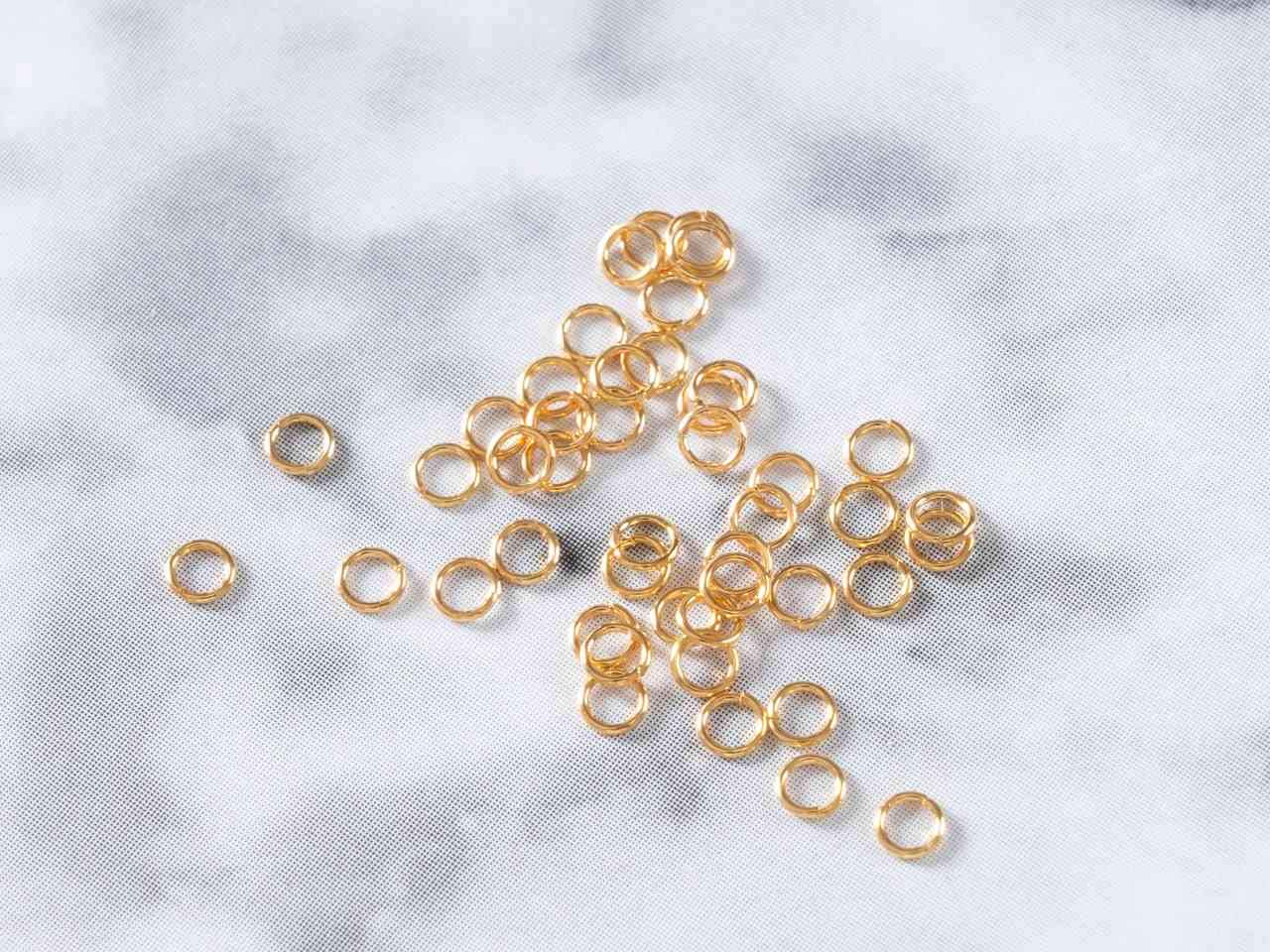 ハンドメイドアクセサリー用パーツ の詳細 Amazon | 紗や工房 丸カン 極小 金メッキ 約0.2cm 0.6g 金