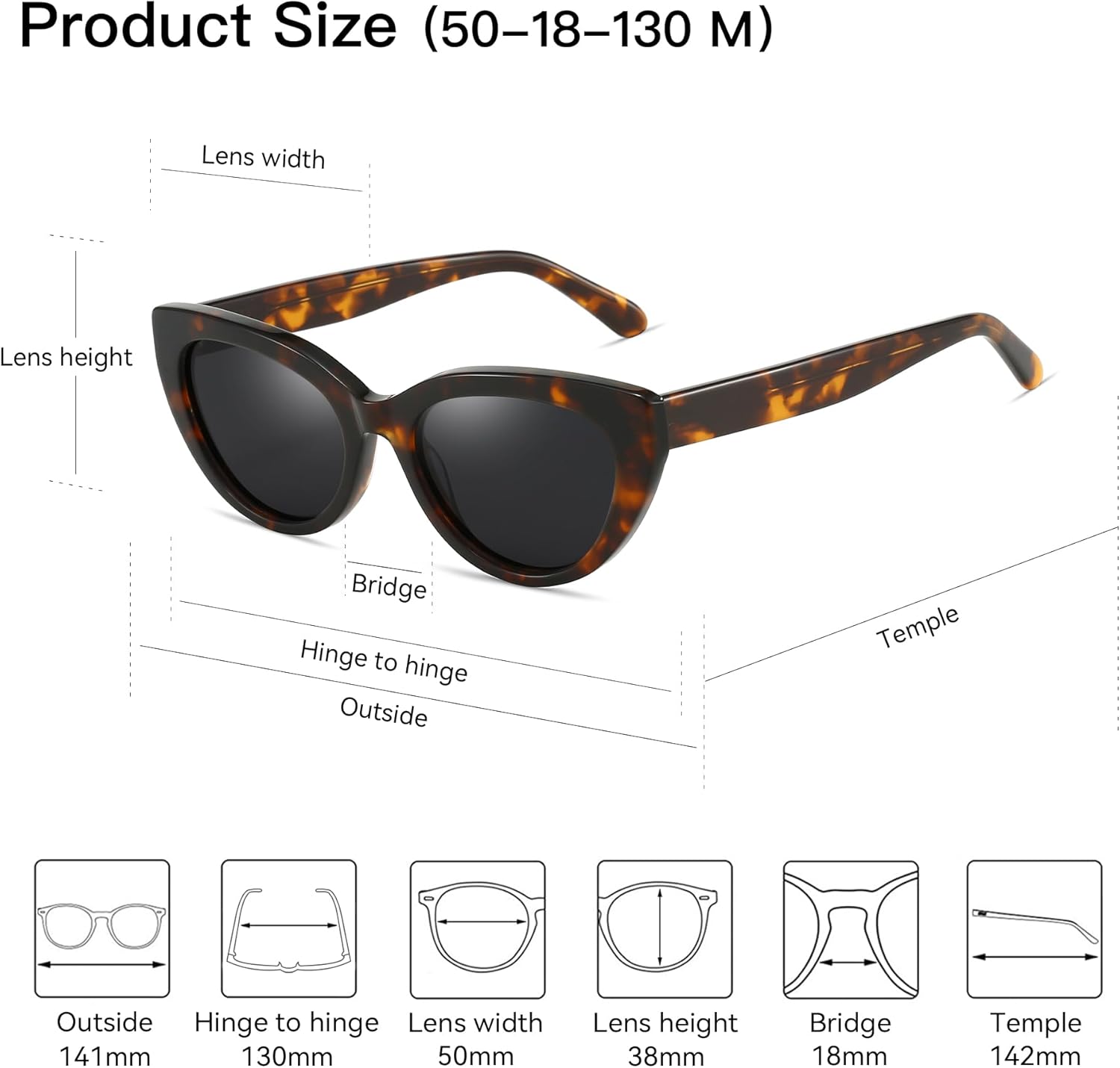 ZENOTTIC Trendy Polarized Women Sunglasses: Retro Cateye Shades for Ladies - Sun Glasses with UV400 Protection - Image 4