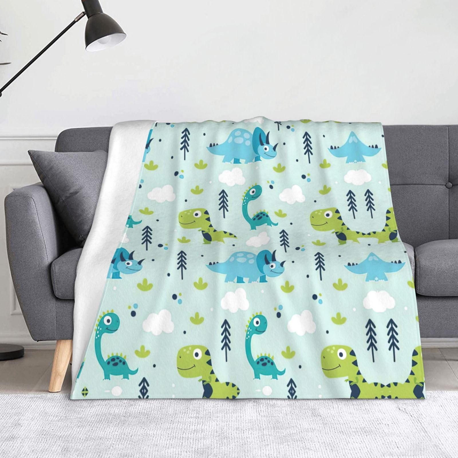 Couverture dinosaure en peluche douce, le cadeau idéal pour Halloween