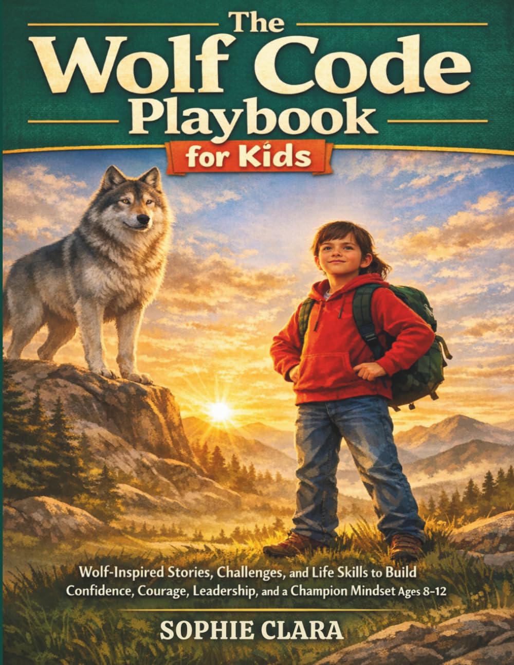THE WOLF CODE PLAYBOOK FOR KIDS: Wolf-Inspired Stories, Challenges, and Life Skills to Build Confidence, Courage, Leadership, and a Champion Mindset Ages 8–12