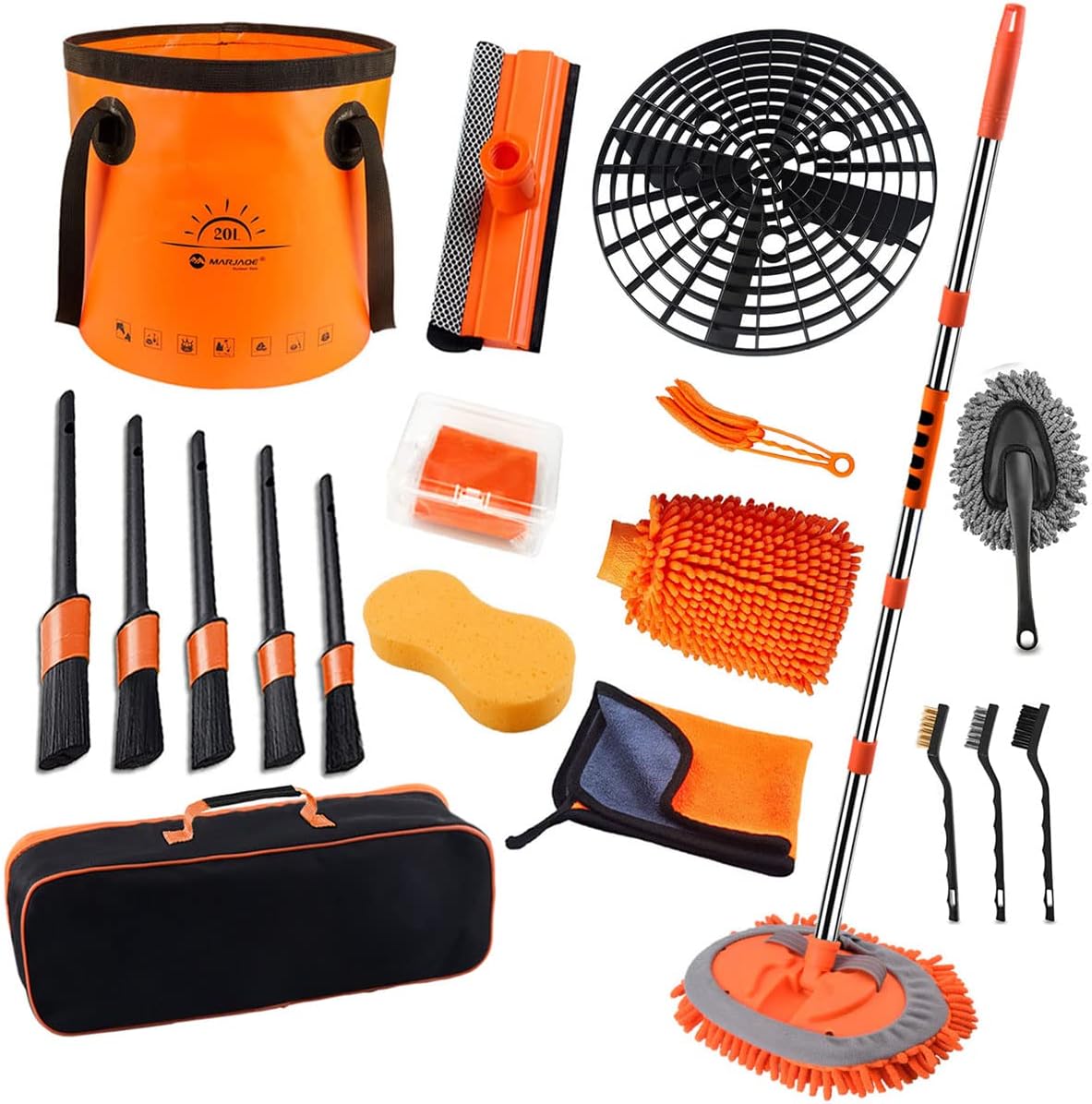 Detailmate Set Seau Rouge - Seau De Lavage Grit Guard Rouge (environ 12