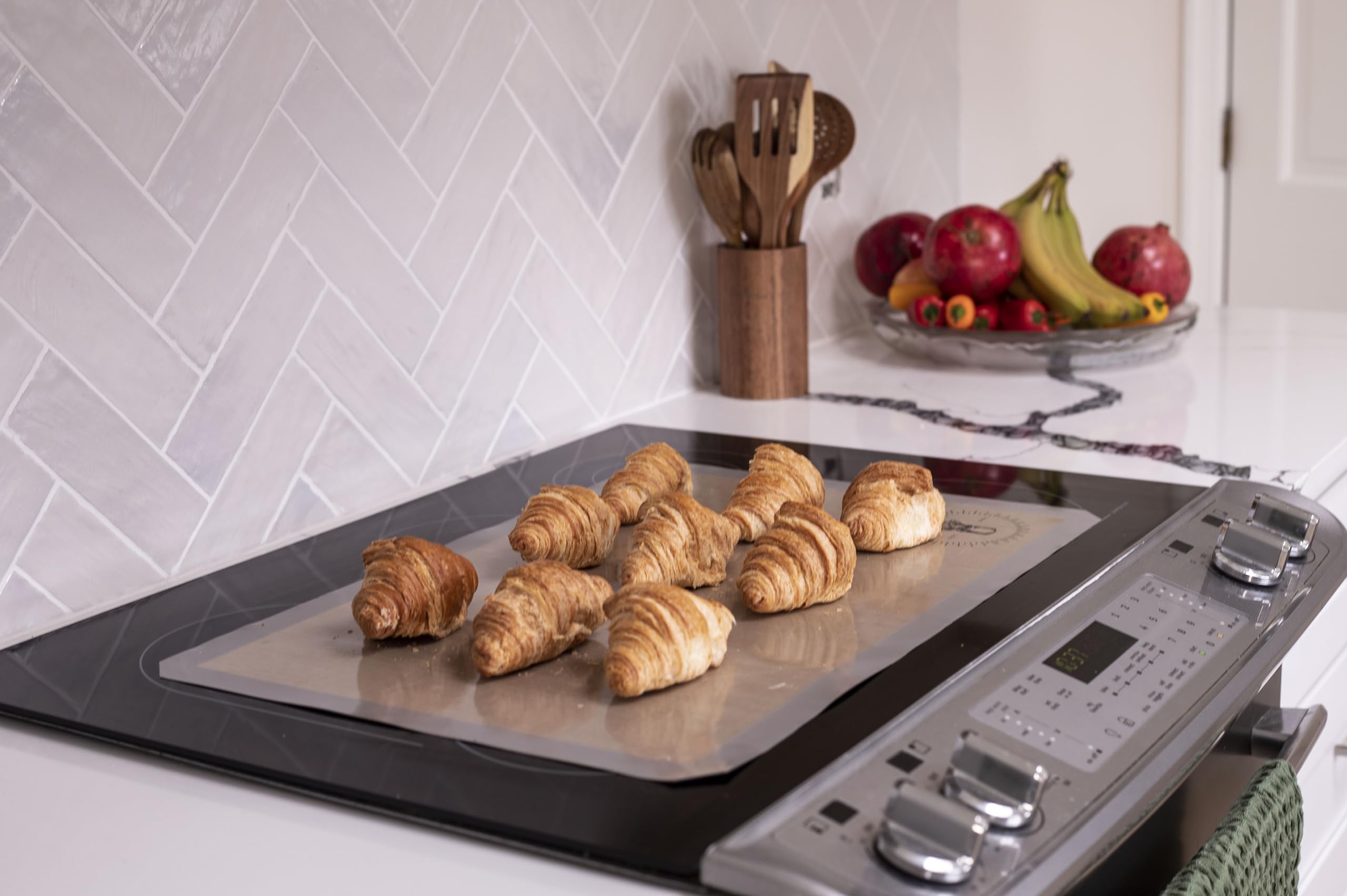 Alfombrillas de silicona para hornear, tamaño completo, multiusos, paquete de 10, aptas para horno, (17 x 25 pulgadas), antiadherente, forro de silicona para hornear, perfecto para hornear macarrones