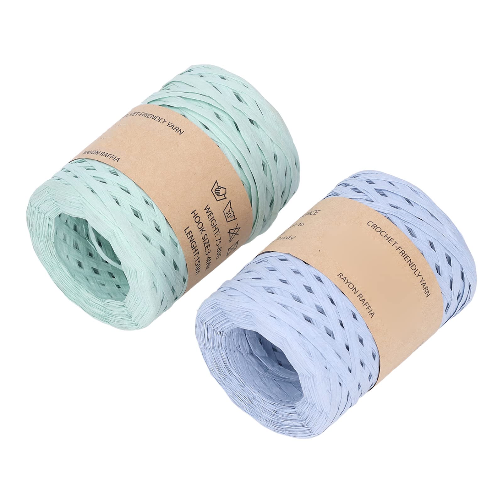 Raffia Yarn, Degradable Paper Material Raffia Ribbon for Hat for Knitting for Handbag for Crocheting-image-13