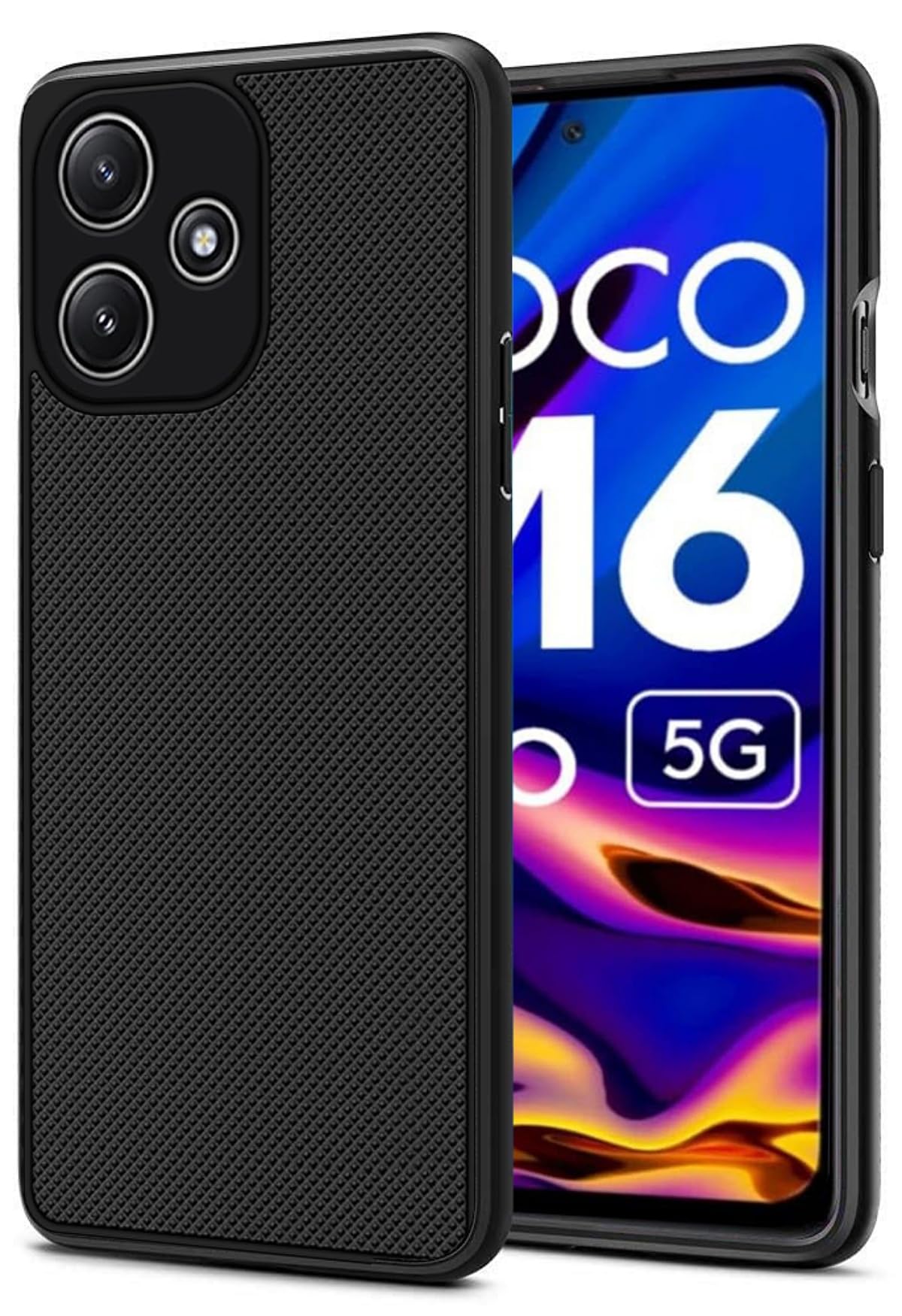 SHINESTAR Soft Silicone Frosted Air Dotted Case Cover Poco M6 Pro 5G / Redmi 12 5G | 360 Degree Camera Protection Bump Back Case Cover for Poco M6 Pro 5G / Redmi 12 5G - (Black) (B0CLKDVRYR) Amazon Price History, Amazon Price Tracker
