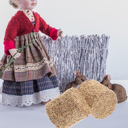 Miniatura 4 de 12 piezas de mini balas de imitación de otoño artesanal, figuras en miniatura, pequeña decorativa para manualidades, casa de muñecas, establos de