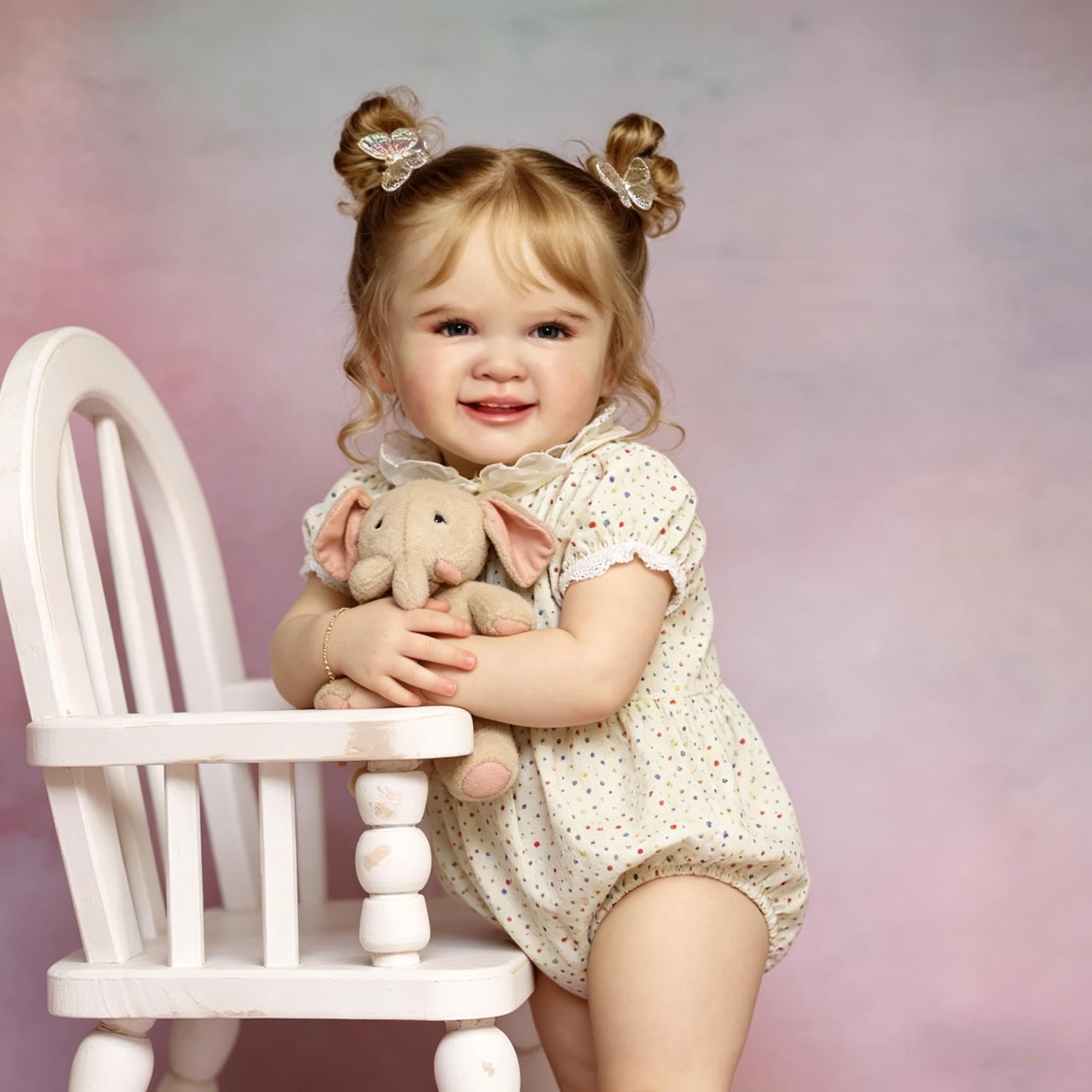 RXDOLL Realistyczne lalki Reborn uśmiechnięta dziewczyna 71 cm duży rozmiar Reborn Baby Dolls maluch dziewczynka miękka tkanina winylowa ciało prawdziwie wyglądająca lalka bobas dla dzieci Boże