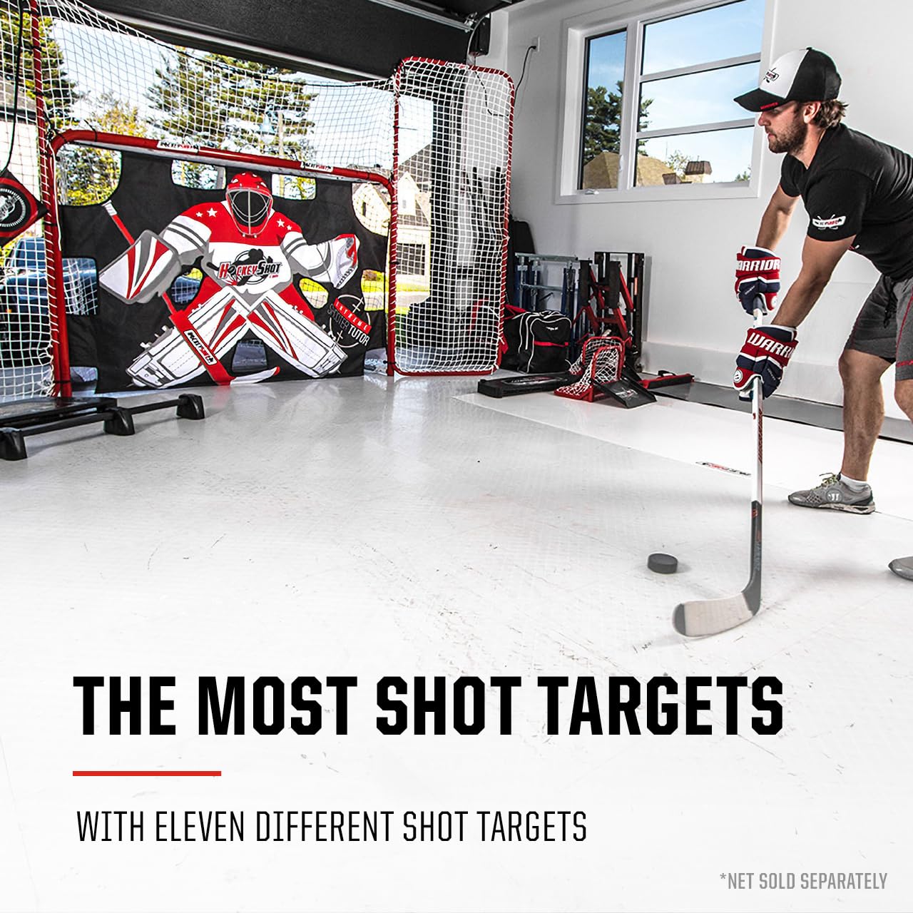 Hockey Nets HockeyShot Extreme Goalie Shooter Tutor! Hockey Net Shooting Aid Tarp Target EBa Replacement Net