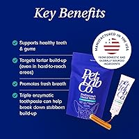 Vista 4 de PetLab Co. ProEnzyme Kit dental – Pasta de dientes para perros y palitos dentales para el cuidado dental diario del perro. Ayuda a mantener