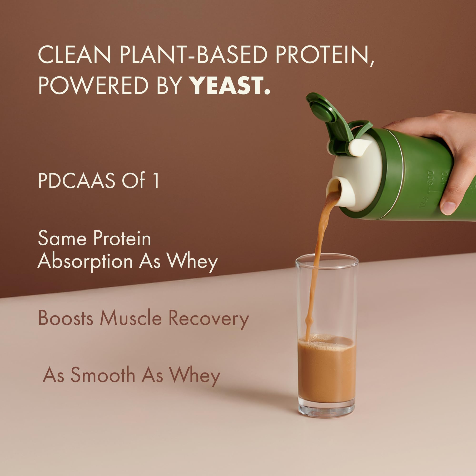 Cosmix No-Nonsense Plant Protein PRO 26g Protein | Yeast Protein & Pea Protein Blend | Indonesian Cacao, 1Kg Pouch x 1 | Clean, Easy to Digest 1