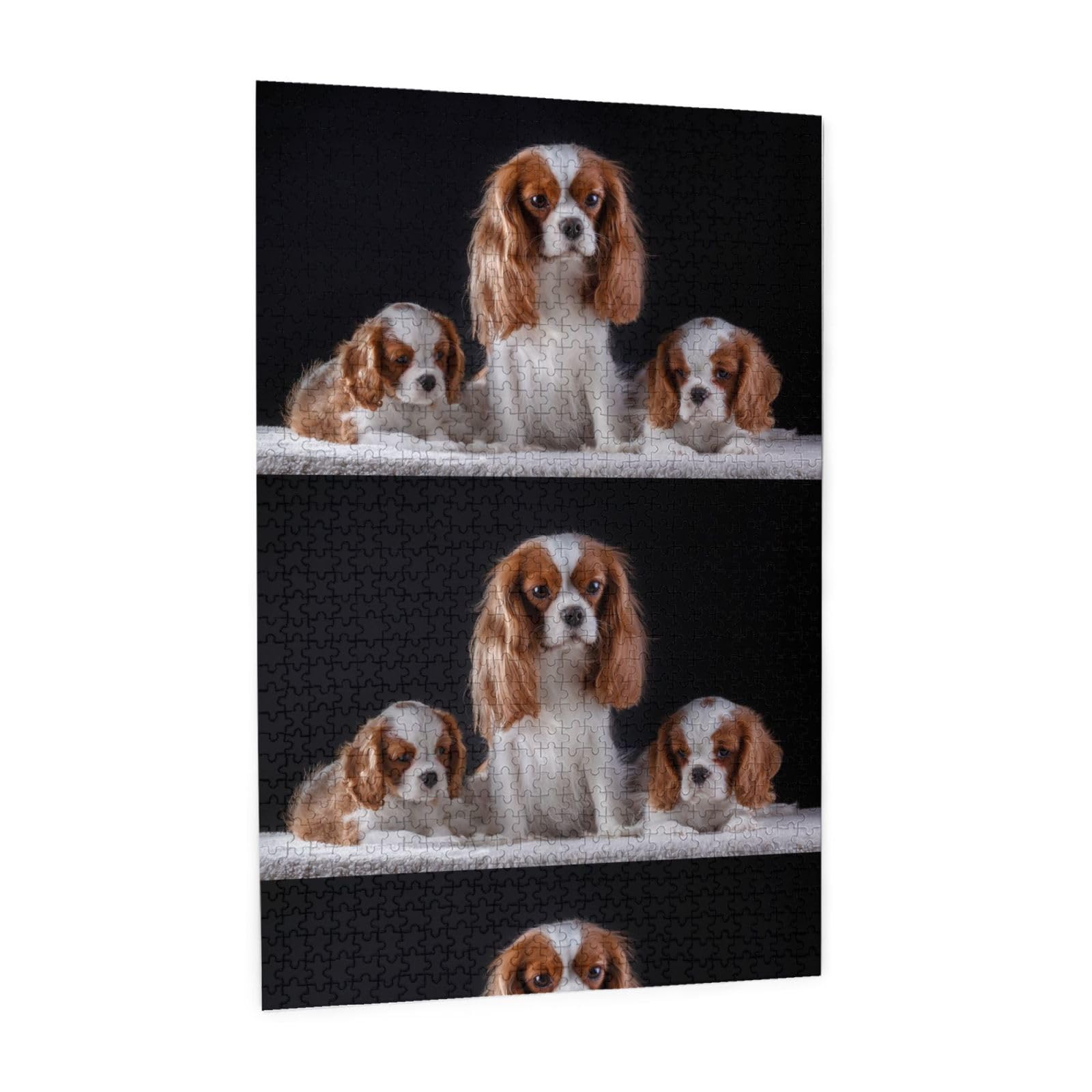 Cavalier King Charles Spaniel, mamma con cuccioli, puzzle da 1000 pezzi per adulti, puzzle impegnativi, puzzle a incastro