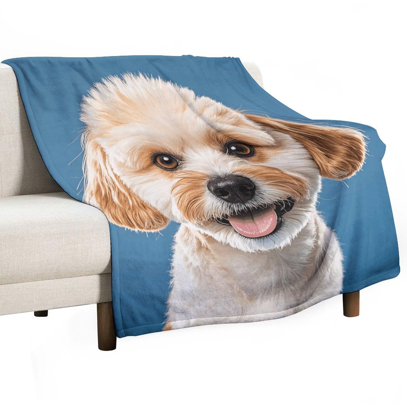 Couverture flanelle imprimé amoureux pour des moments complices sur le canapé