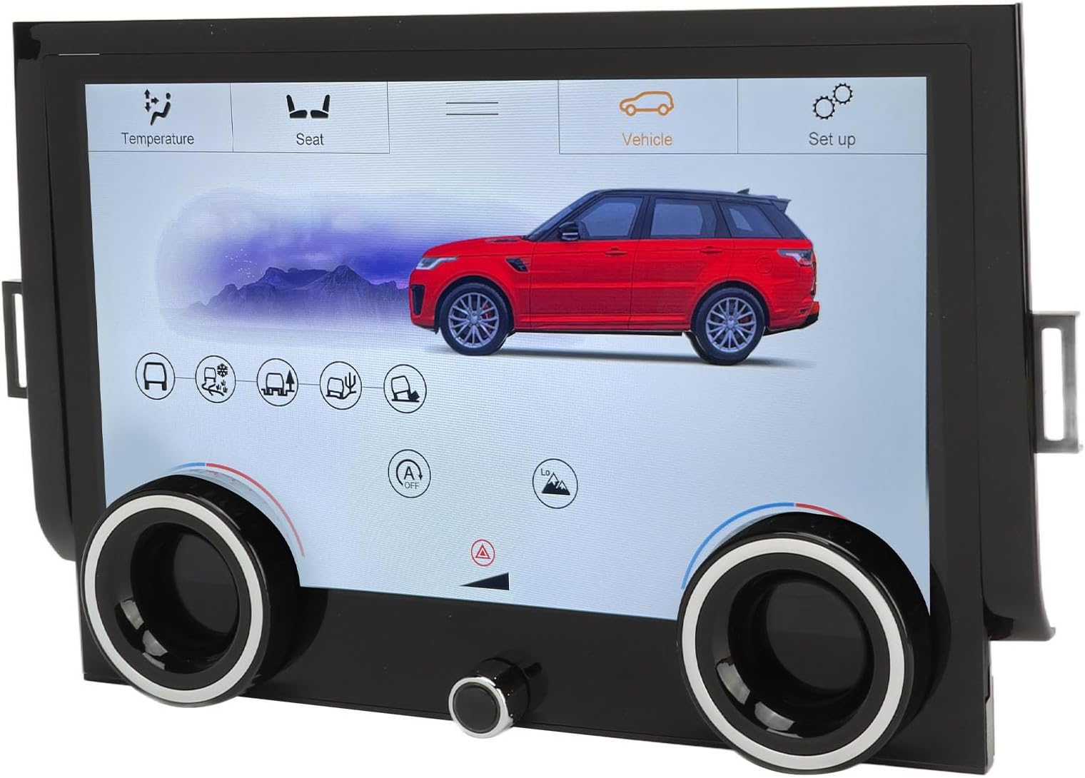 DAUZ Climate Control LCD Screen, Clear Interface Outlet Air Regulation Heating 10in 1080P HD White Black Red Car AC Touchscreen for Range Rover Sport L494
