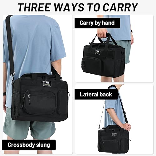 Miniatura 5 de MIER Lonchera grande para hombres y mujeres adultos, con aislamiento de lados suaves, para 30 latas, a prueba de fugas, plegable, para el trabajo,