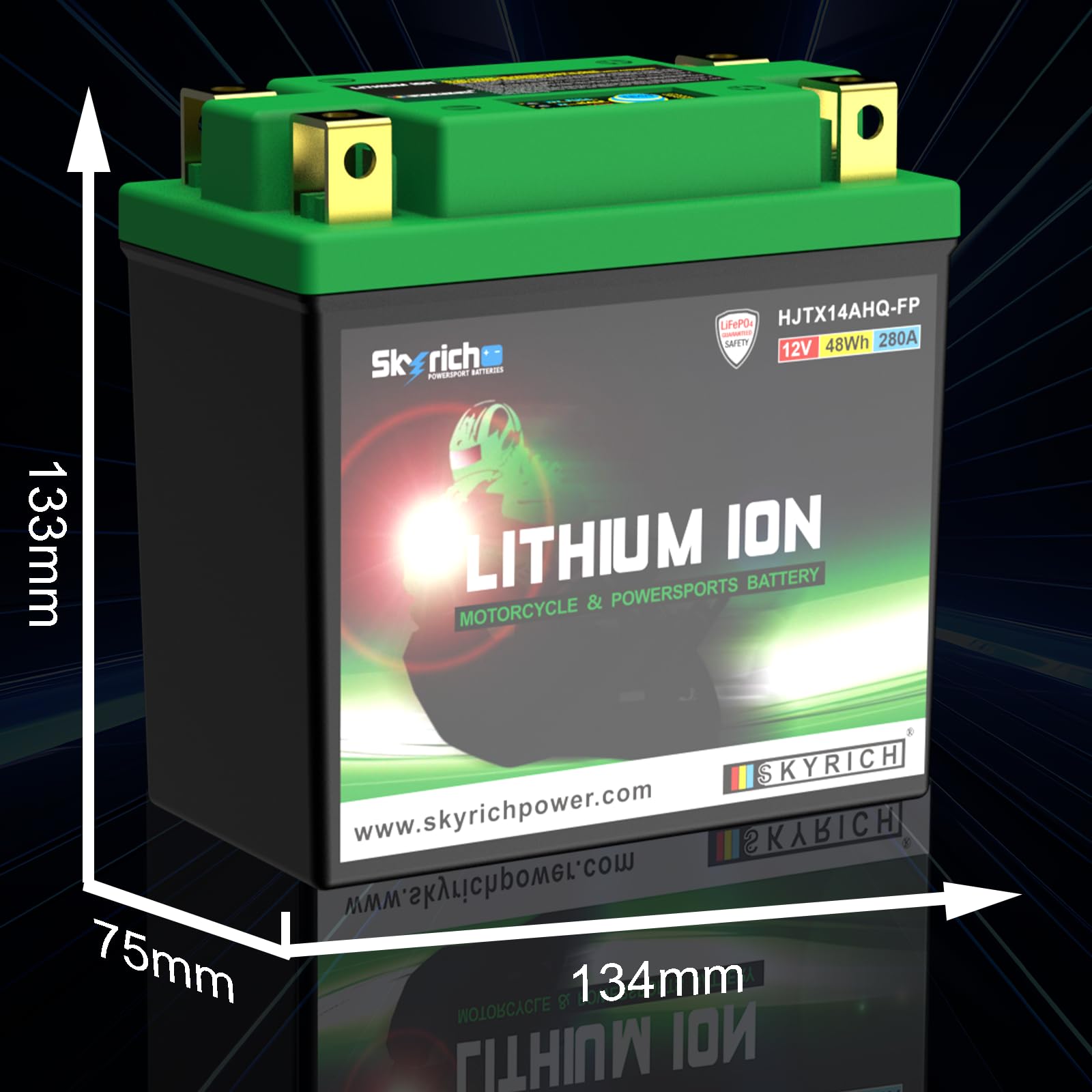 Skyrich HJTX14AHQ-FP Batería de Arranque, Xr X