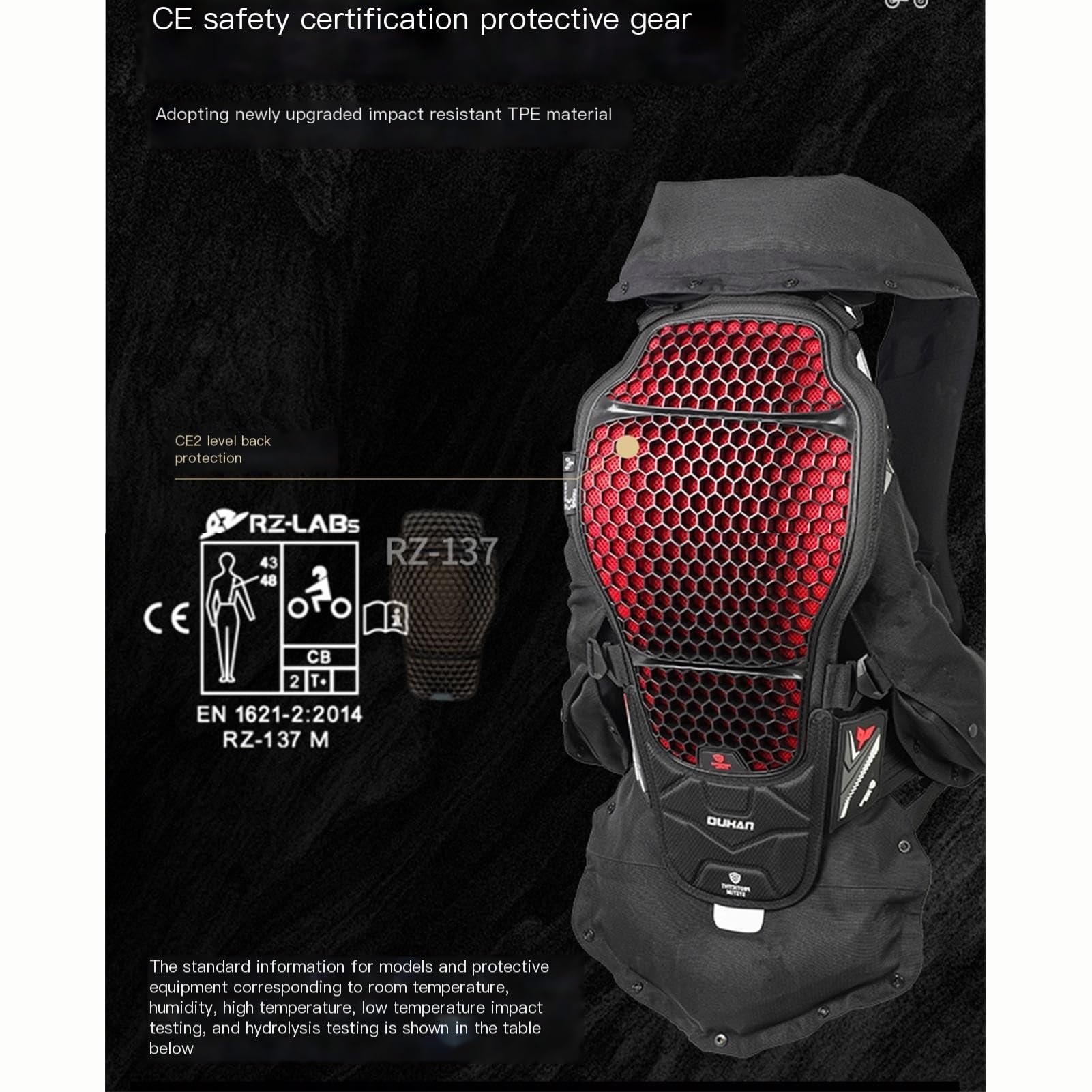 Gilet À Airbag De Moto Unisexe/Gilet À Air Gonflable Avec Des Airbags Au Cou Et À La Queue Veste D'équitation De Sac À Air Motocross(X-Large)